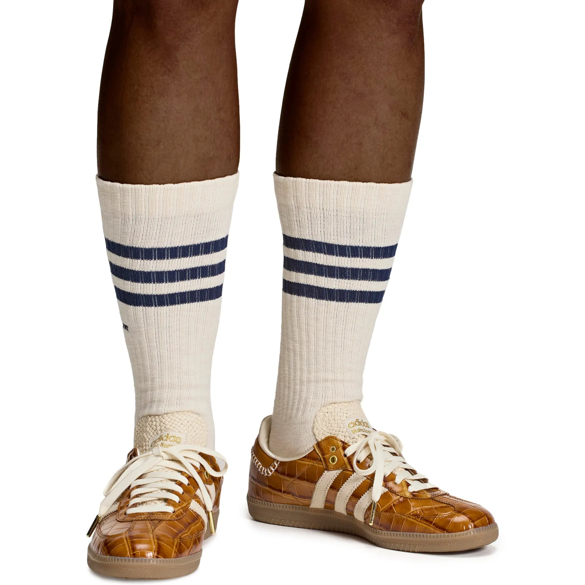 Adidas Samba Wales Bonner Brown Crocodile Leather Sneakers - Stylish & Comfortable for Casual Wear, Street Style & Everyday Fashion