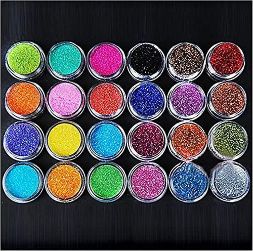 36 Colors Nail Art Glitter Powder - Shimmer Dust for Nail Decoration & Makeup | Perfect for DIY Manicures, Festival Looks & Beauty Salon Use