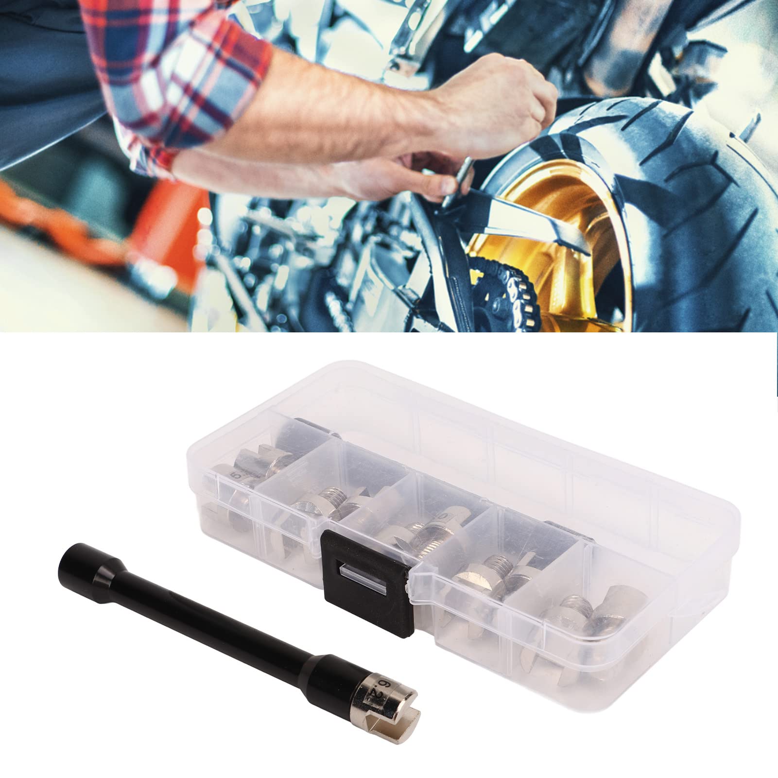 10-in-1 Motorcycle Spoke Wrench Set - Heavy Duty Wheel Repair Tool Kit for Dirt Bikes, Cruisers & ATVs - Perfect for On-the-Go Maintenance & Tire Adjustments