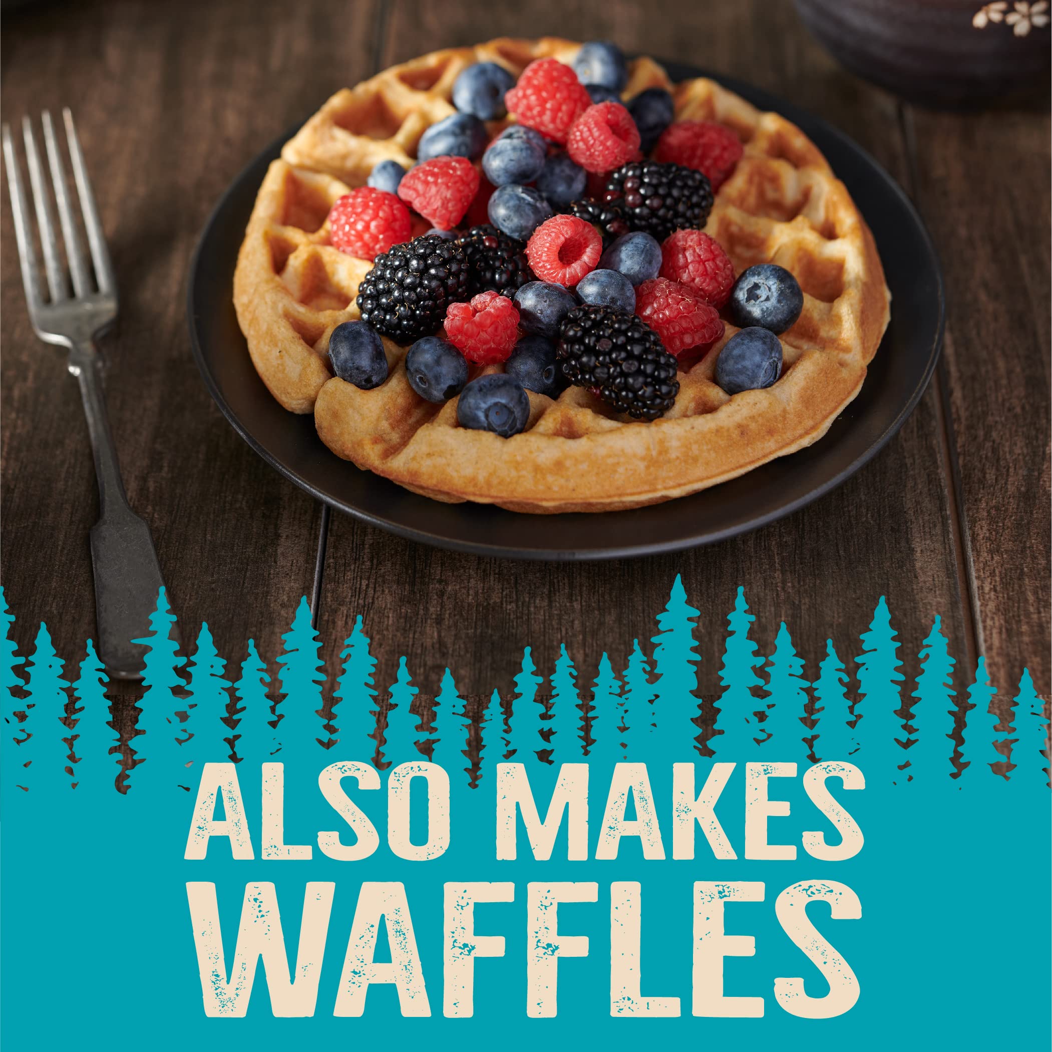 Krusteaz Protein Pancake Mix - Buttermilk Flavor, 100% Whole Grain Flour, 15g Protein Per Serving, Easy Just Add Water, Great for Waffles Too (1.25 Pound, Pack of 4) - Perfect for Healthy Breakfast, Post-Workout Meal & Family Brunch