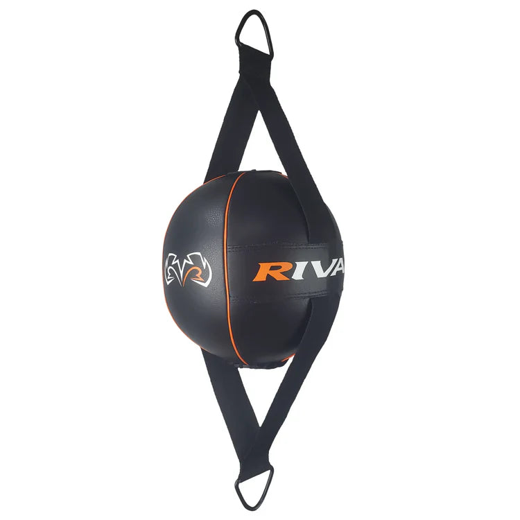 RIVAL LEATHER DOUBLE END BOXING PUNCHING BAG - Heavy Duty Training Equipment for Boxing, MMA, Kickboxing & Home Gym Workouts