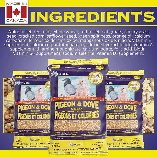 Premium Hagen Pigeon & Dove Staple VME Seed Mix - High Protein Bird Food for Racing & Show Pigeons - Ideal for Training, Breeding & Daily Nutrition