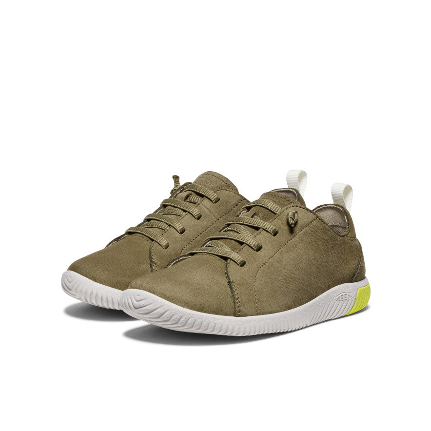 KNX Leather Sneakers for Big Kids - Martini Olive/Evening Primrose Color | Comfortable School Shoes & Casual Everyday Wear