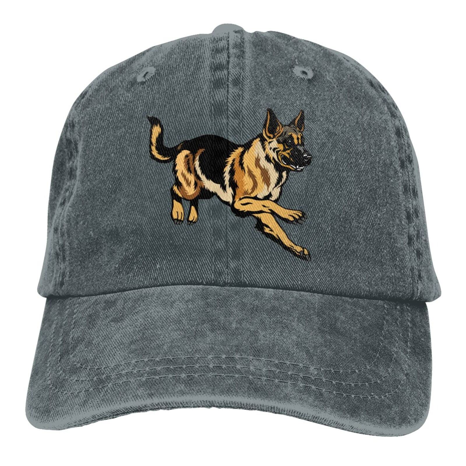 Vintage German Shepherd Dog Baseball Cap - Adjustable Denim Trucker Hat for Men & Women - Perfect for Outdoor Activities, Sports, and Casual Wear