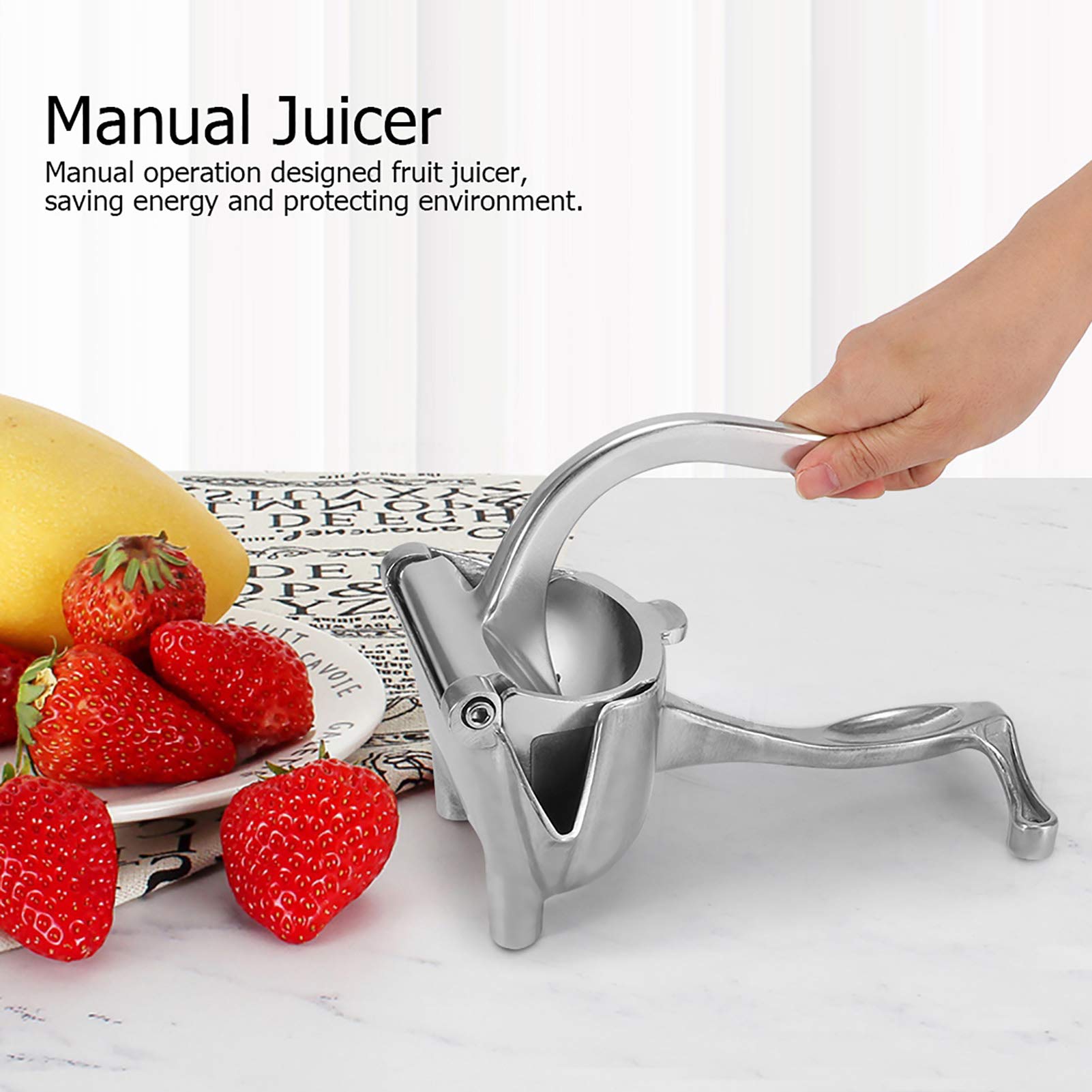 Premium Manual Fruit Juicer - Handheld Citrus Press for Lemons, Oranges & Limes - Durable Aluminum Kitchen Tool for Fresh Juice - Perfect for Home Bars, Camping & Healthy Drinks