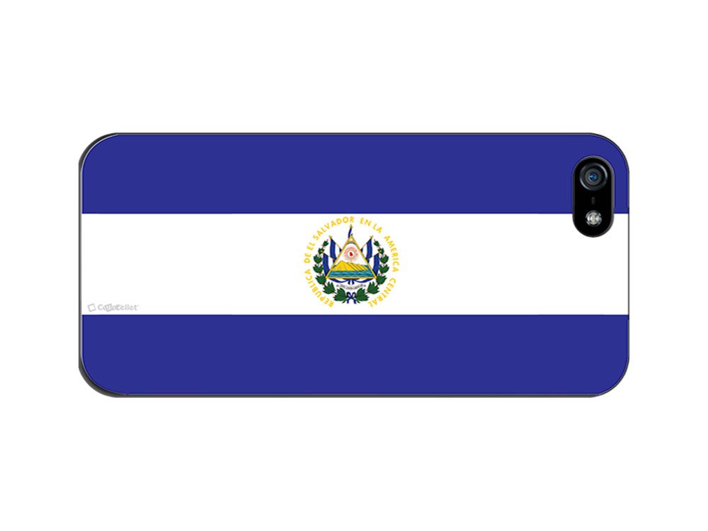 Cellet Proguard Protective Case with Salvadorian Flag Design for Apple iPhone 5 - Black | Durable Slim Cover for Everyday Use & Travel