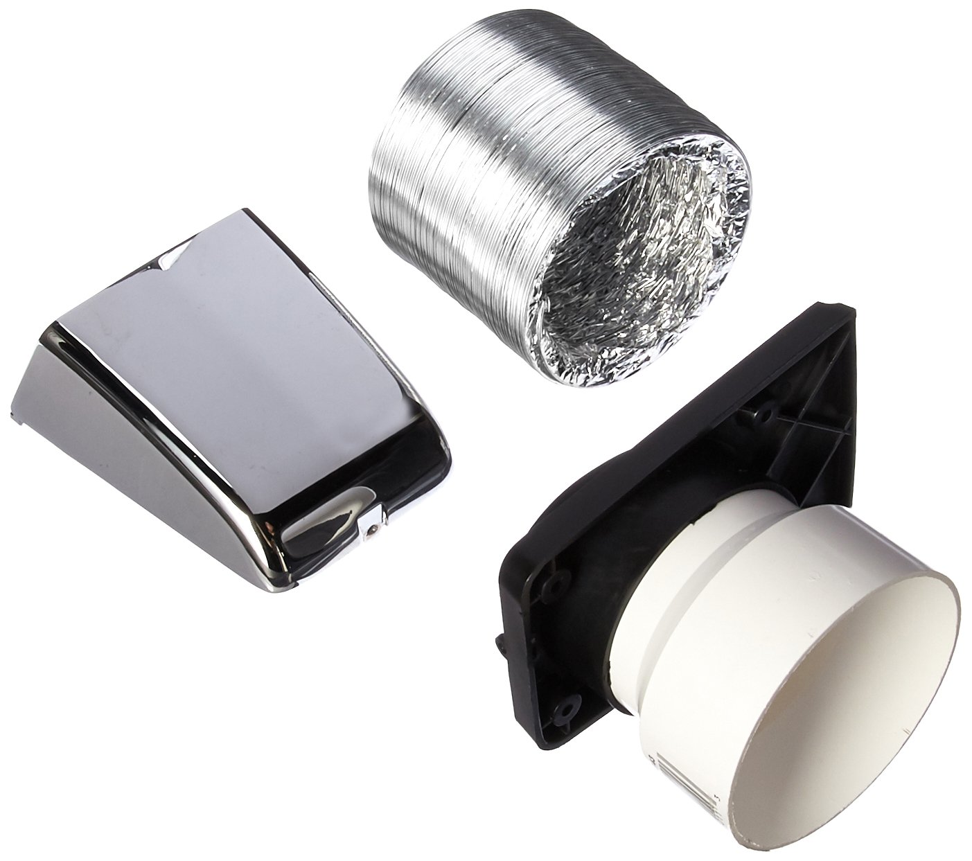 Pinnacle 18-1063 Chrome Outside Vent Kit for Dryer - Durable & Rust-Resistant Outdoor Ventilation Solution for Laundry Rooms & Basements