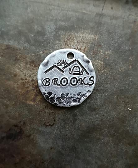 Western Cowboy Dog Tag - Hand Stamped Pet ID Tag for Dogs & Cats - Outdoor Adventures