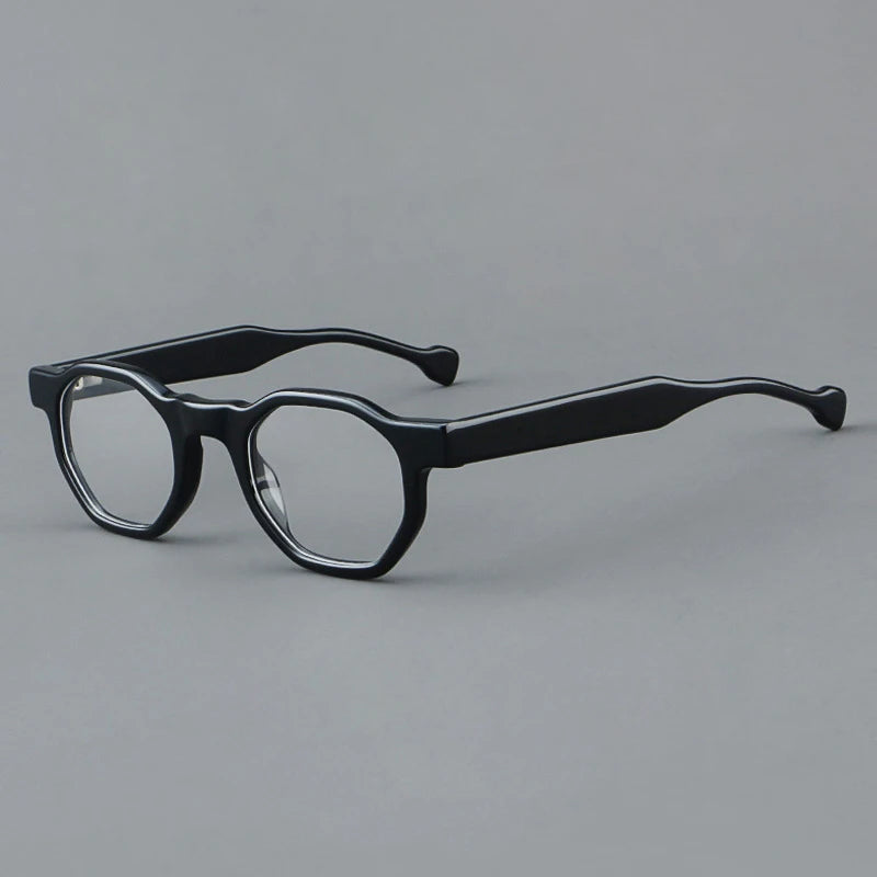 CCspace Unisex Full Rim Flat Top Round Acetate Reading Glasses R57621 - Stylish & Durable Eyewear for Reading, Office & Daily Use