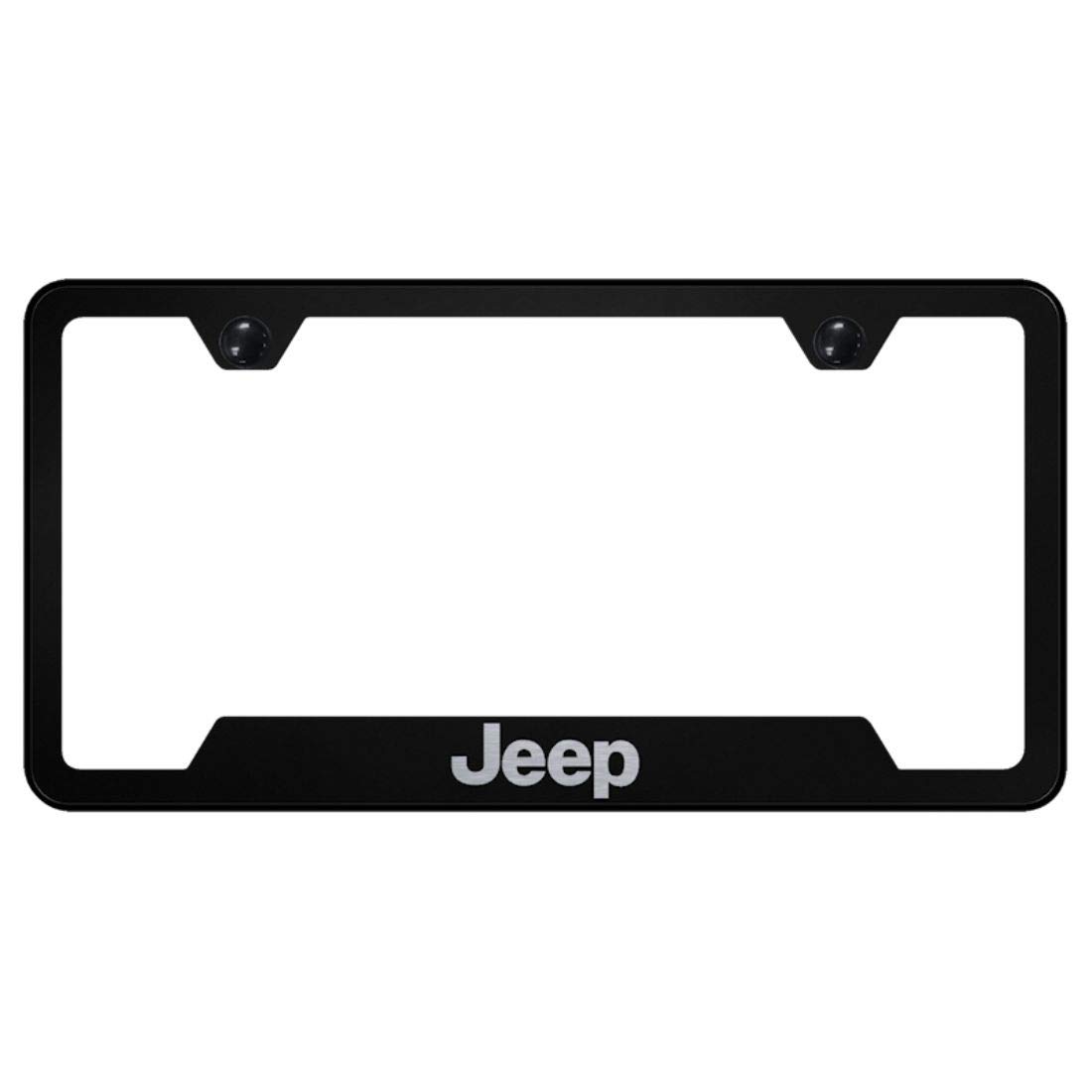 Premium Gold Stainless Steel Frame for Jeep Wrangler & Grand Cherokee - Laser Etched Auto Accessory | Perfect for Off-Roading & Custom Car Decoration