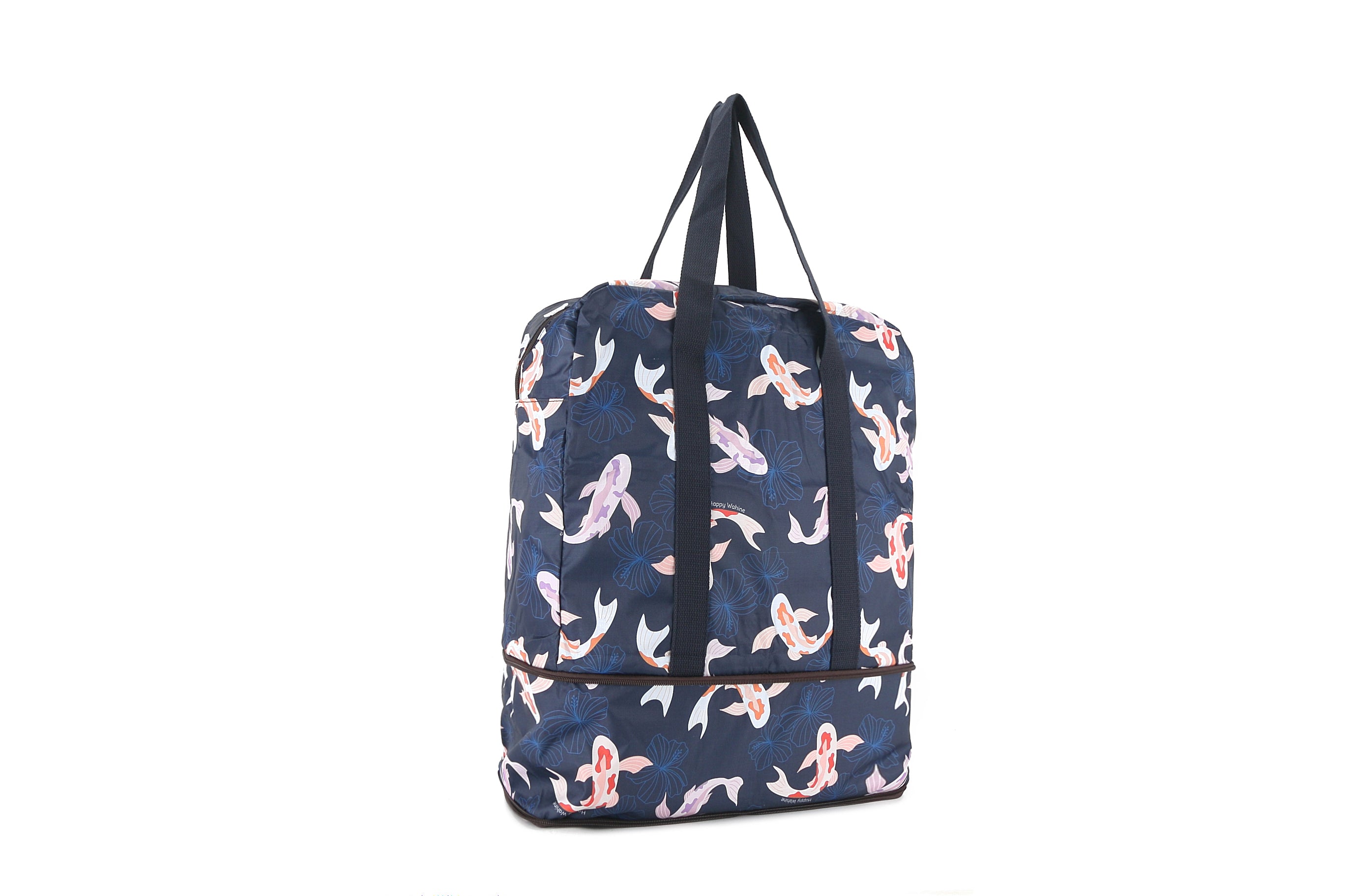 Sophie Koi Navy Foldable Duffle Bag - Lightweight Travel Duffel for Gym, Weekend Trips & Outdoor Adventures
