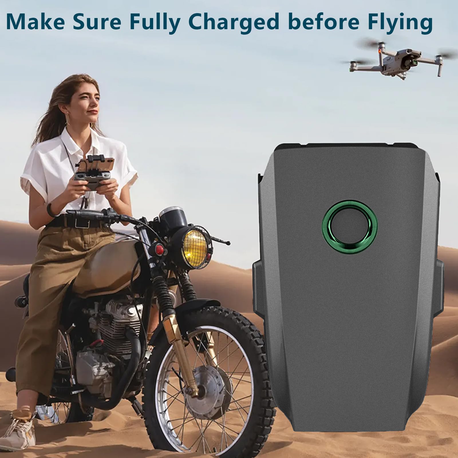 MVMOD Mavic 2 Pro Battery - 3850mAh High-Capacity Intelligent Flight Battery for DJI Mavic 2 Pro & Zoom Drone, 15.4V Long-Lasting 30Mins Max Flight Time (Not Compatible with Mavic Pro) - Perfect for Aerial Photography, Travel Vlogging, and Outdoor Adventures