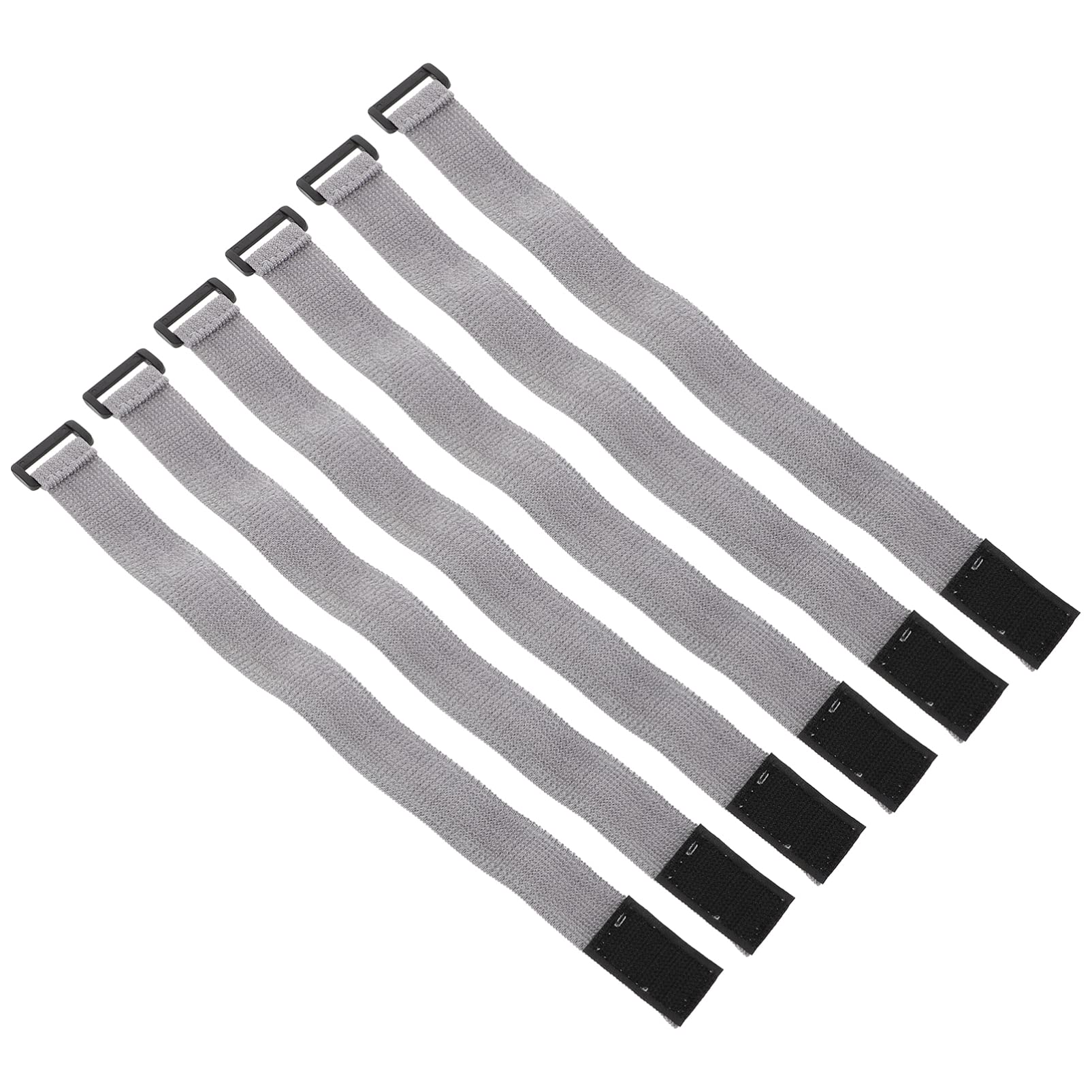 **Hemoton 6-Pack Adjustable Bento Box Straps - Elastic Lunch Box Bands for Secure Food Storage - Perfect for Office, Travel, Camping & Outdoor Picnics (Grey)**