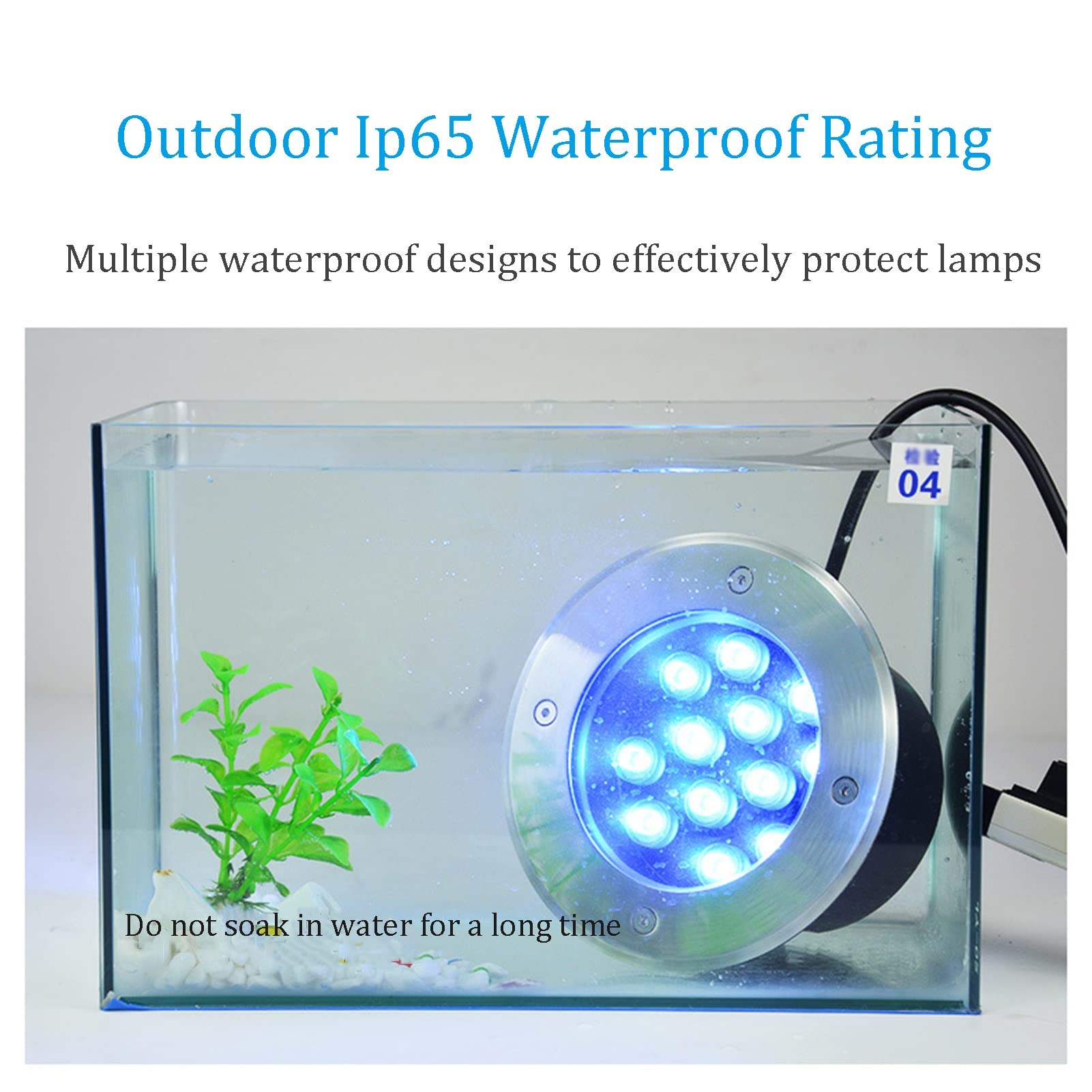 4 Pack LED Underground Landscape Lights - IP65 Waterproof Round Buried Lights for Pathway, Patio, Bridge & Garden Lighting - Warm White (DC24V, 7W) - Perfect for Outdoor Walkways, Driveways & Yard Decor