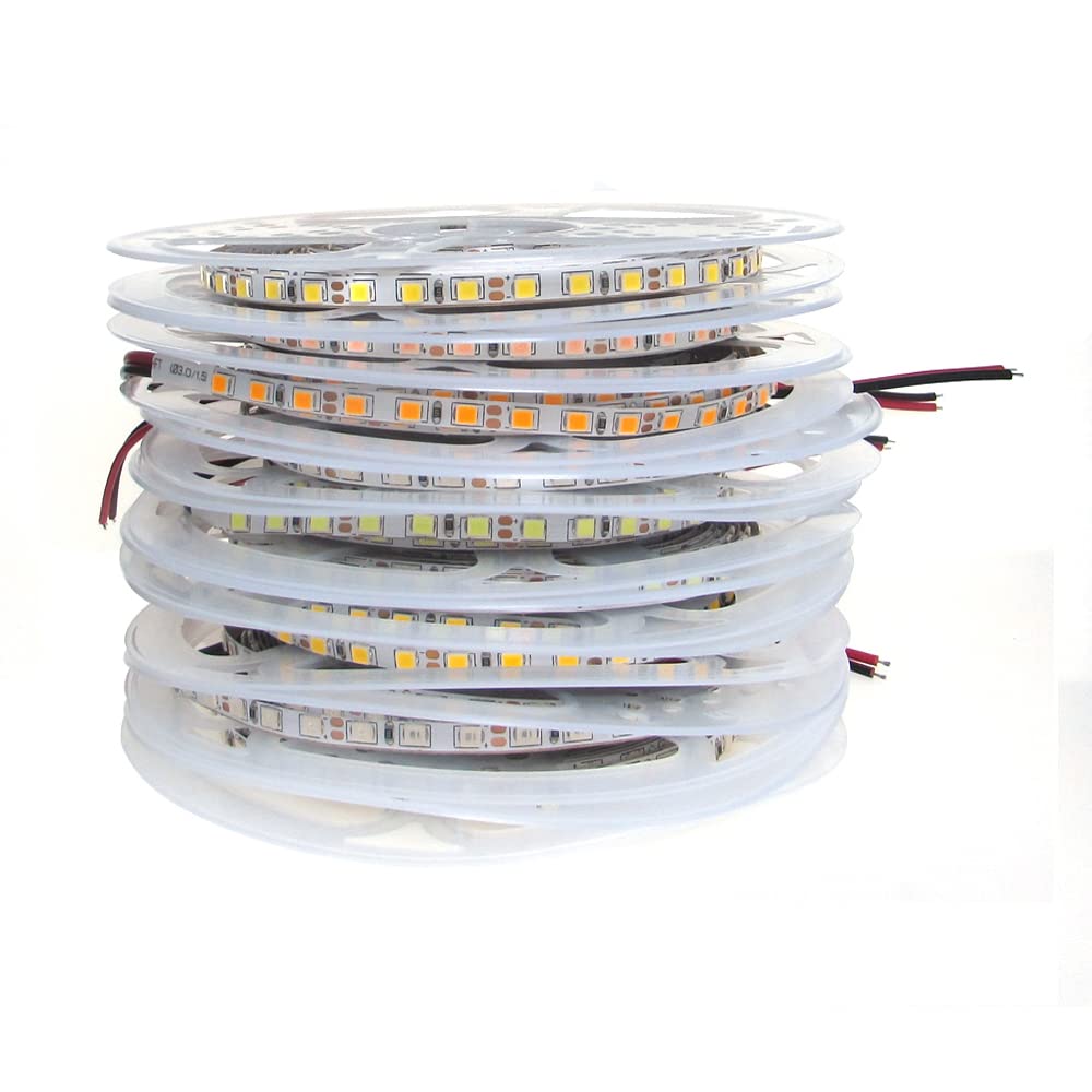 4mm 12V LED Light Strip - 2835 SMD 120 LEDs/m, 5M Flexible Tape for TV Backlight & Home Decoration (Warm White/Blue) - Perfect for Ambient Lighting, DIY Projects & Party Decor