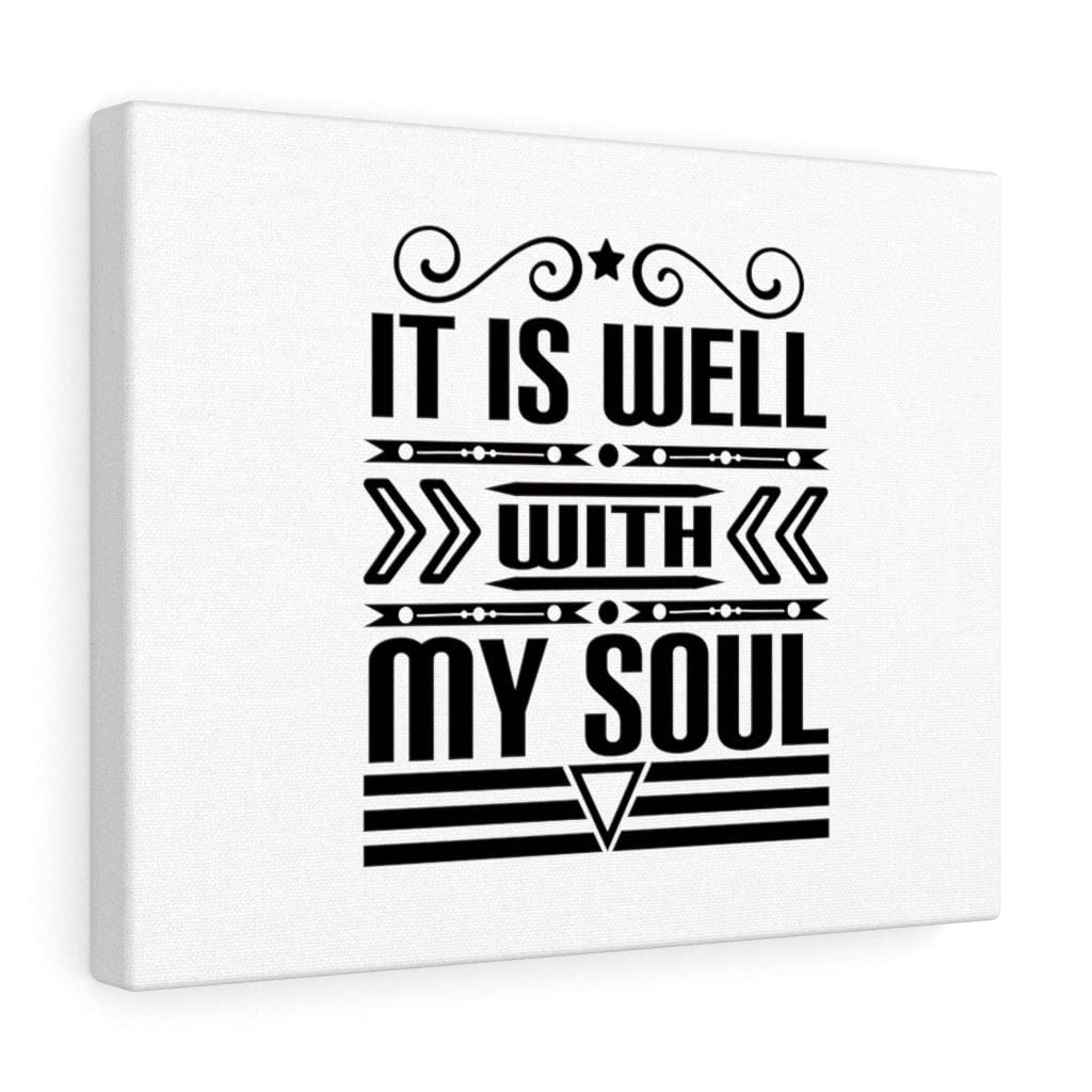 It is Well with My Soul Christian Wall Art - Black Bible Verse Print with Arrow Design - Ready to Hang Scripture Decor for Home, Office & Church - Inspirational Gift for Faith & Love Expression
