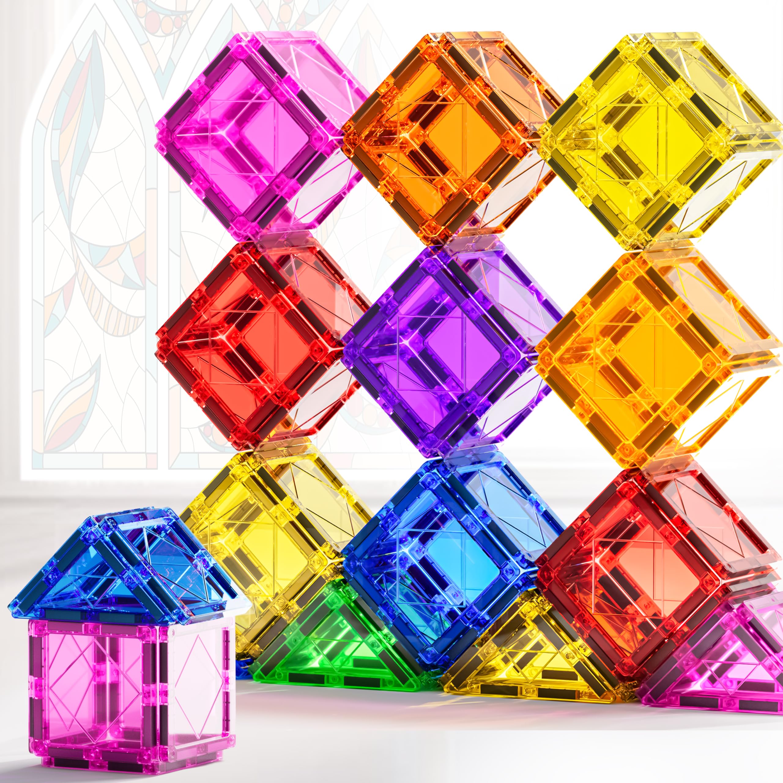 Magnetic Building Blocks for Kids Ages 3-7 | STEM Learning Construction Toys | 3D Educational Toys for Boys & Girls | Perfect for Classroom, Home Play & Creative Development