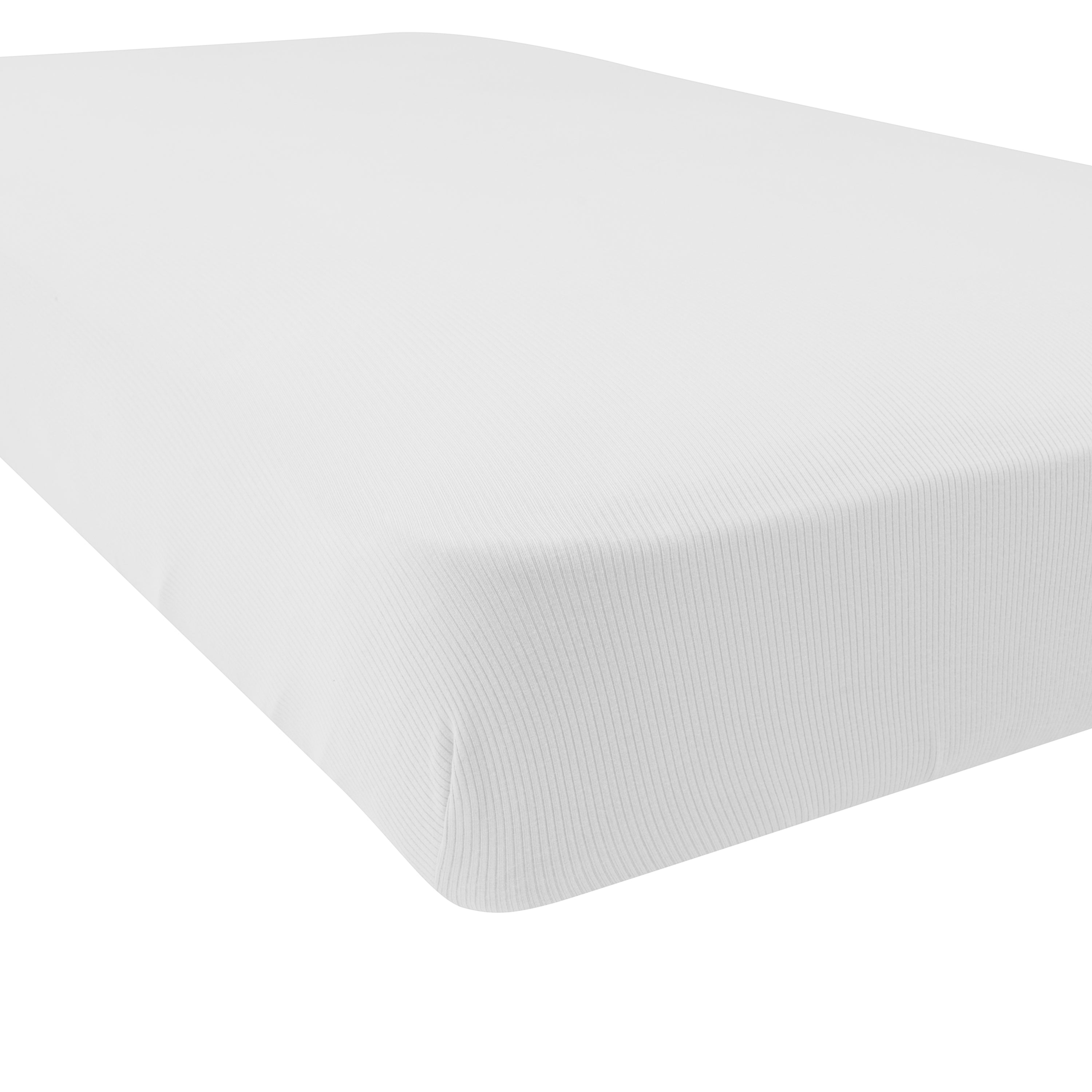Soft Ribbed Crib Sheet in Storm Gray - Breathable Organic Cotton Fitted Crib Mattress Cover for Baby Nursery & Daycare - Perfect for Newborns, Infants & Toddlers