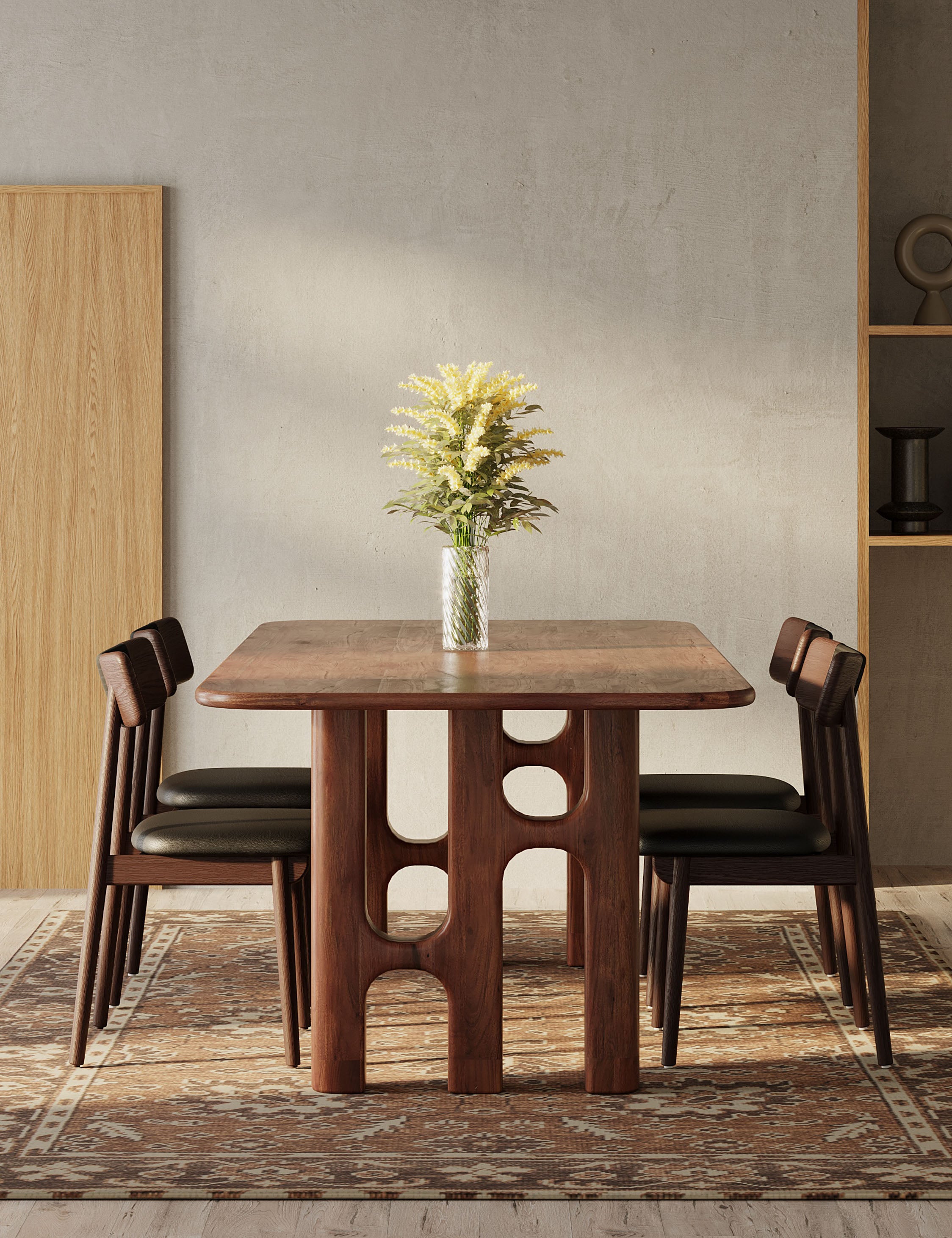 Modern Bronze Dining Table - Elegant & Durable Metal Dining Table for Kitchen, Dining Room | Perfect for Family Gatherings & Dinner Parties