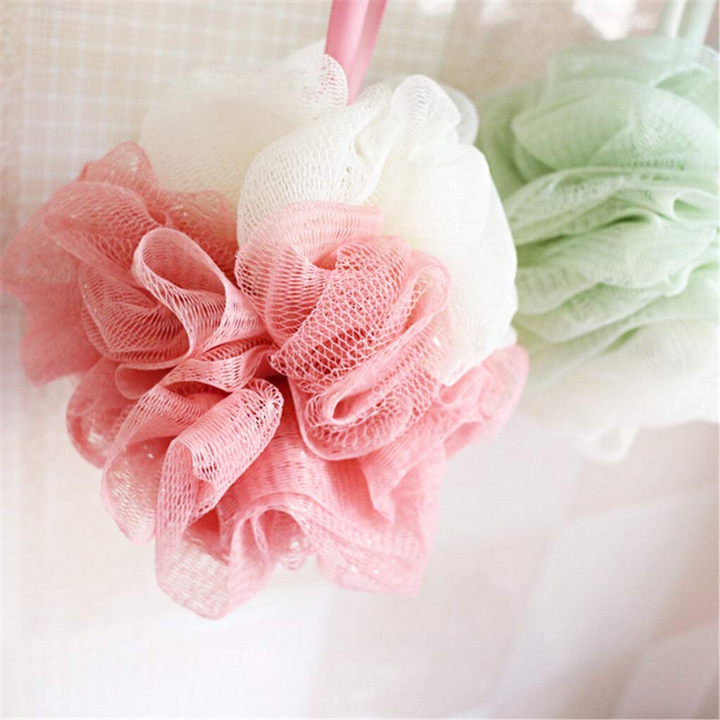Premium Exfoliating Body Scrubber - Loofah Bath Sponge & Mesh Ball for Smooth Skin | Shower Washcloth, Beauty Towel & Body Brush | Ideal for Exfoliation, Cleansing & Relaxing in Bath or Shower (Color: Blue)