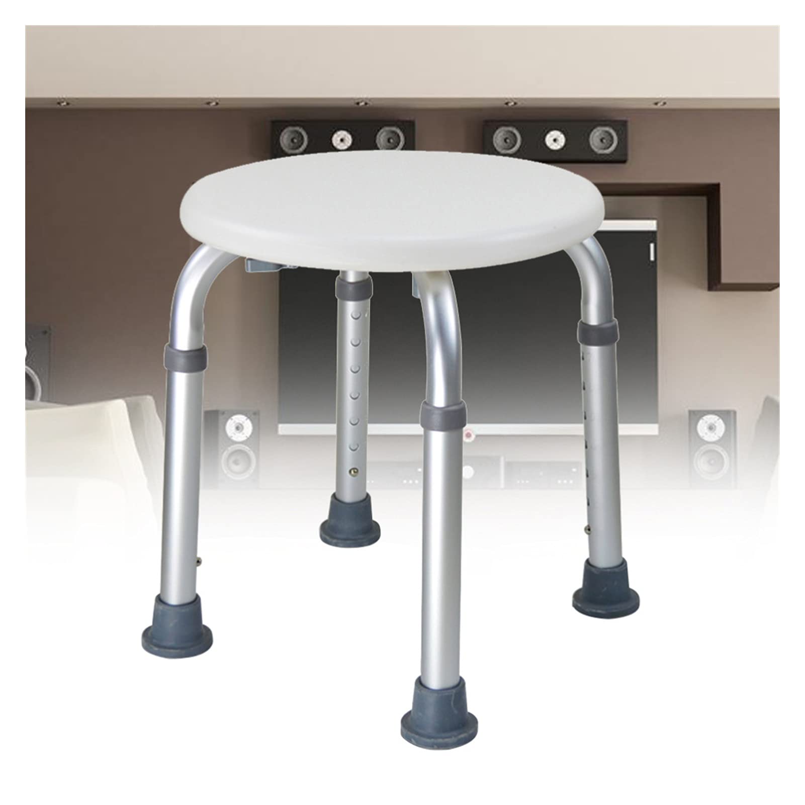 Uongfi Adjustable Shower Chair for Elderly & Disabled - Non-Slip Bathtub Bench Stool with 8 Height Settings - Large Bathroom Safety Seat for Seniors | Ideal for Bathing, Showering & Mobility Assistance