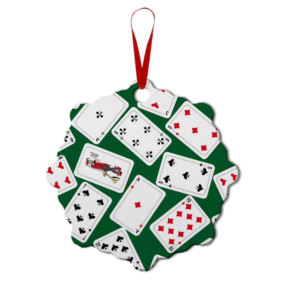 London-Themed Aluminum Christmas Ornament Cards - Seamless Holiday Pattern for Xmas Tree Decorations (1 Size) | Perfect for Holiday Parties, Gift Exchanges & Festive Home Decor
