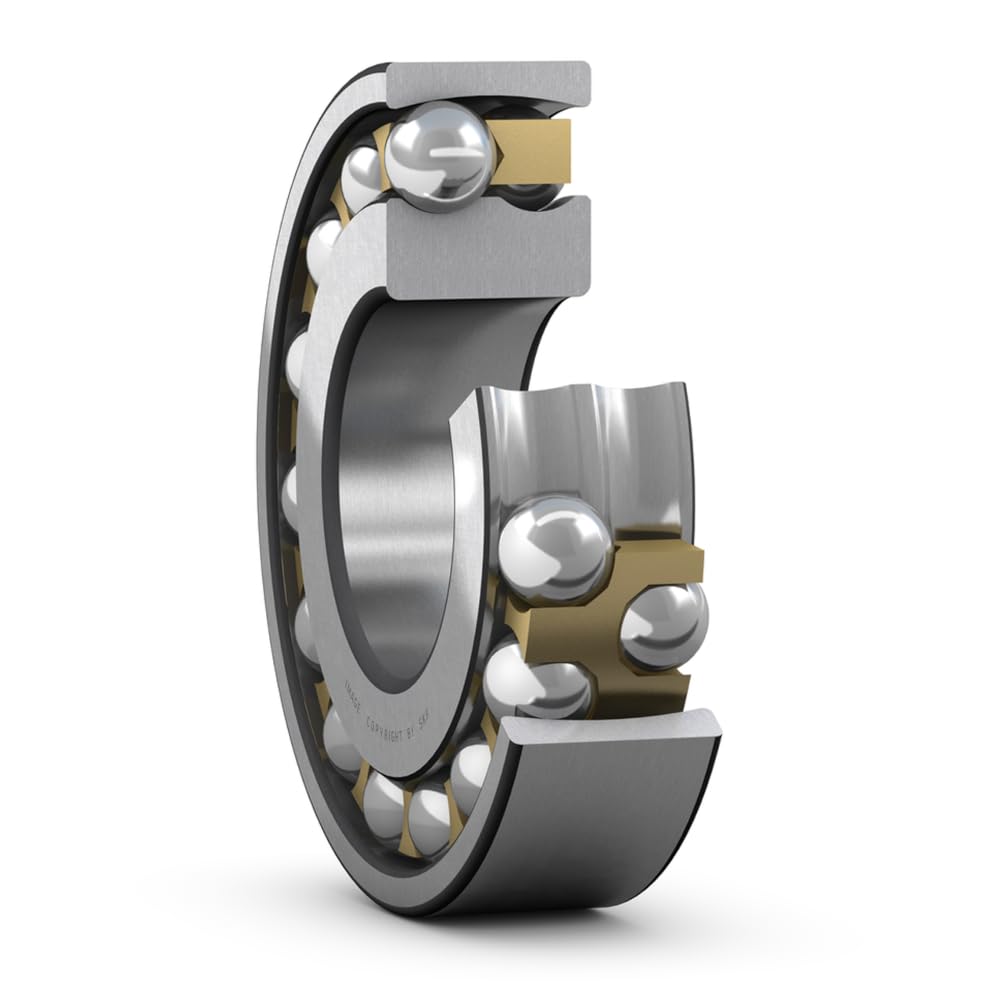 SKF 2309 EM/C3 Double Row Self-Aligning Ball Bearing - ABEC 1 Precision, Open Type, Brass Cage, C3 Clearance (45x100x36mm) - Ideal for Industrial Machinery, Conveyors, and Heavy-Duty Equipment