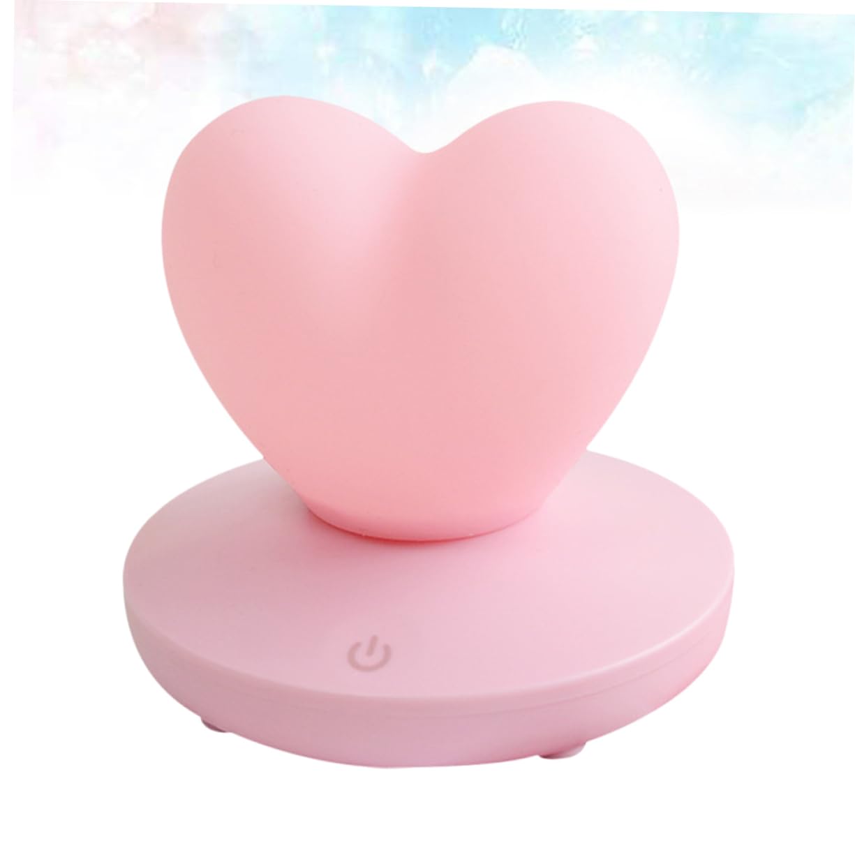Angoily 2-Pack Rechargeable LED Night Light for Kids - Heart Shape Bedside Lamp with Auto Sensor, Perfect for Nursery, Bedroom & Bathroom Nightlight