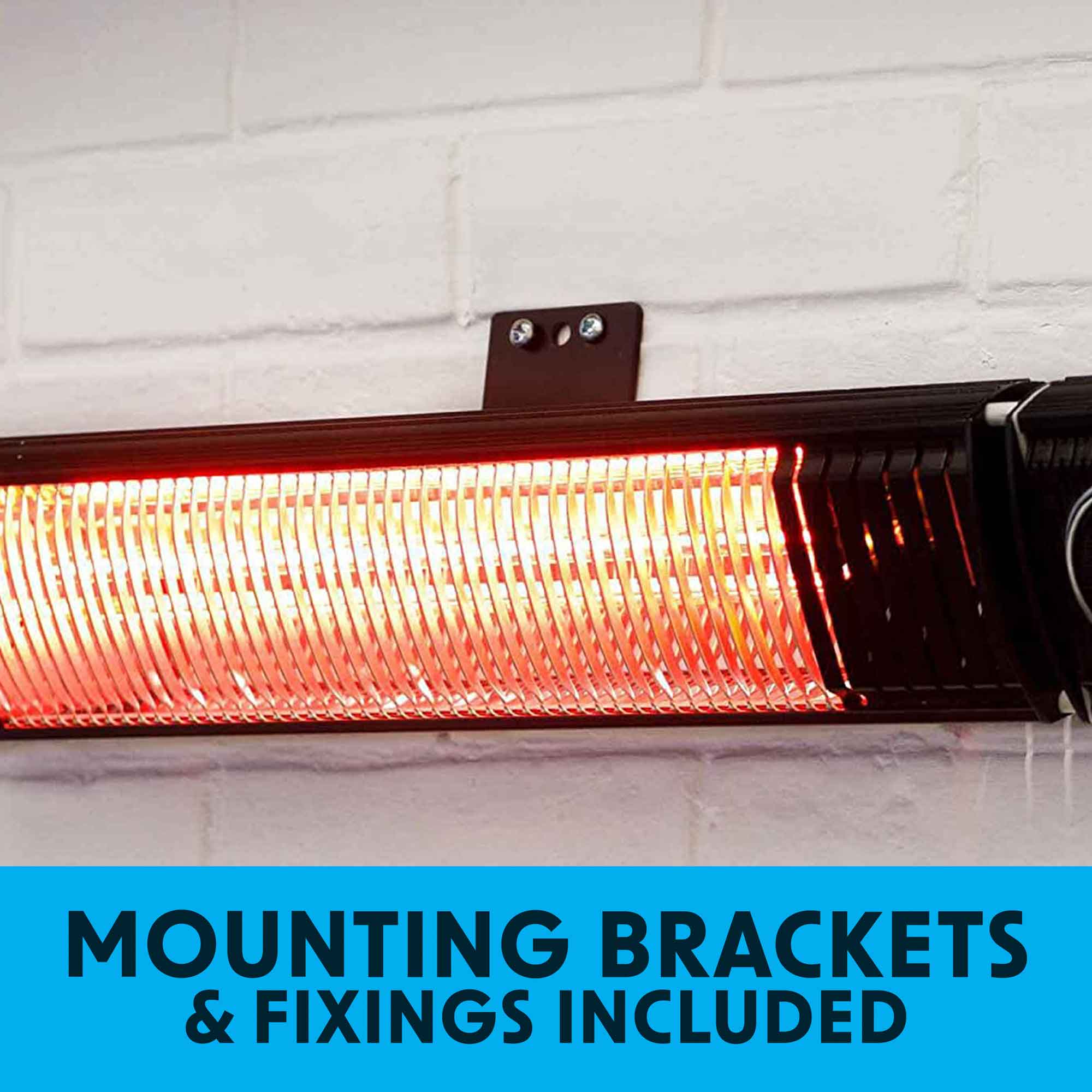 2000W Infrared Outdoor Patio Heater with Wireless Bluetooth Speakers - IPX5 Waterproof, Black (DG125) - Perfect for Backyard, Deck, Garden & Outdoor Dining Areas