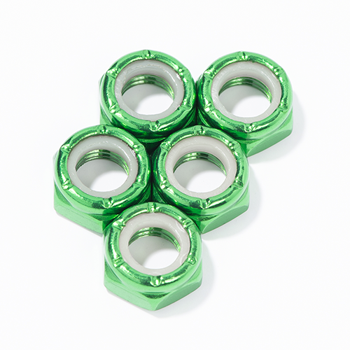 Defiant Upgrades Skateboard Axle Nuts - 5 Pack | High-Quality Replacement Hardware for Skateboards & Longboards | Perfect for Street, Park & Ramp Riding