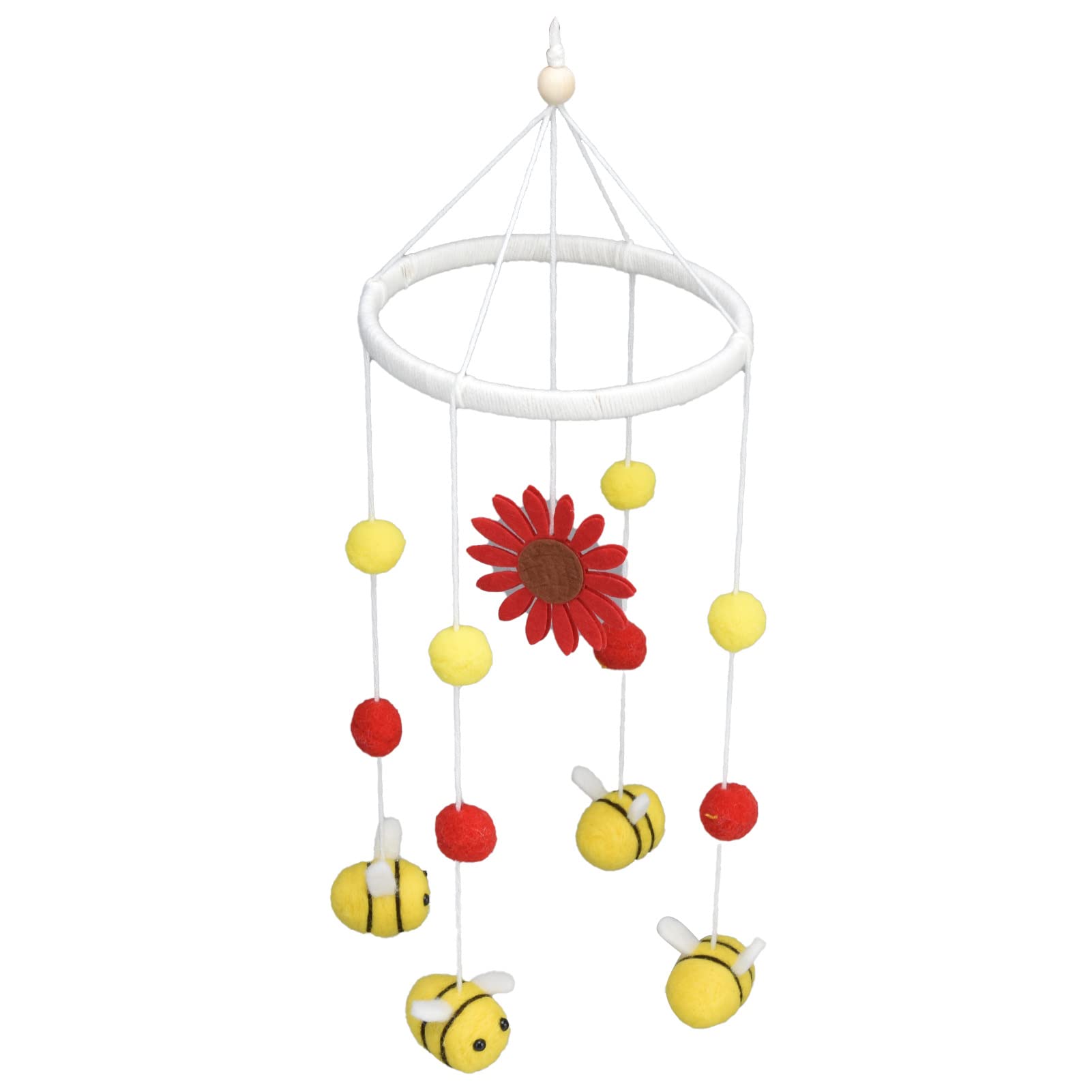 Omabeta Baby Nursery Mobile - Soft Skin-Friendly Felt Hanging Mobile with Sunflower & Bee Decor for Newborns & Infants | Perfect for Cribs, Daycare & Nursery Decor