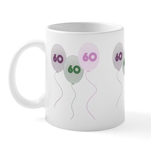 White - 60Th Birthday Balloons Mug