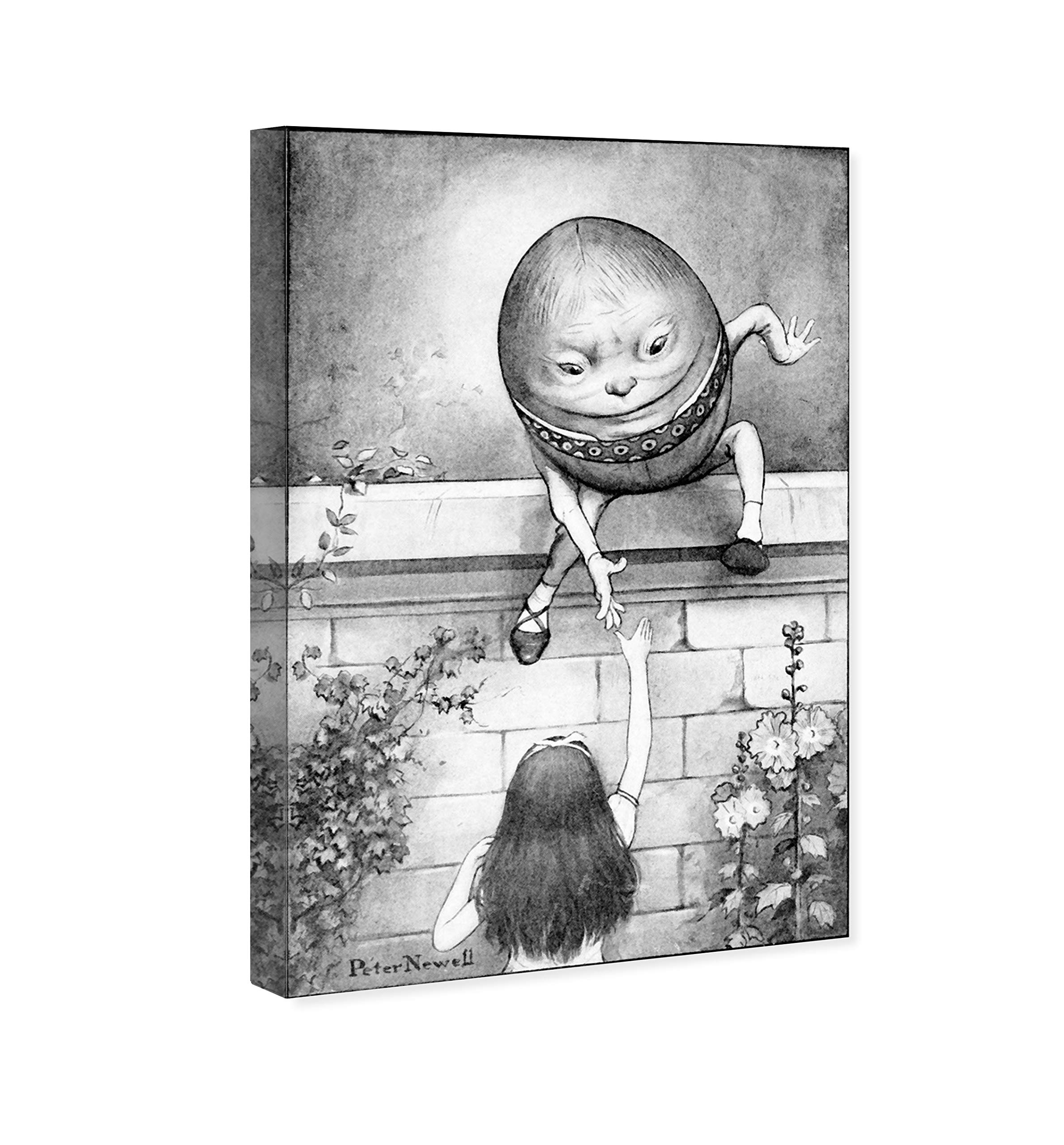 Oliver Gal Artist Co. Sci-Fi Wall Art Canvas Print - 'Helping Alice' Space Themed Kids Room Decor, 30x45 Inches, Black & White - Perfect for Children's Bedroom, Nursery, or Playroom Wall Decoration