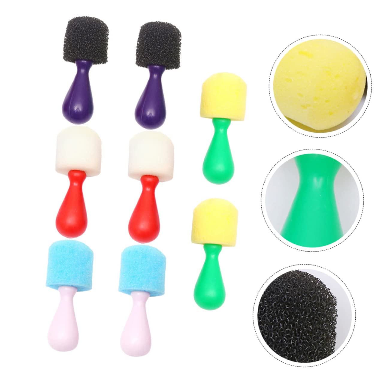 TOYANDONA 8pcs Round Paint Sponges - DIY Painting Tools for Art & Crafts