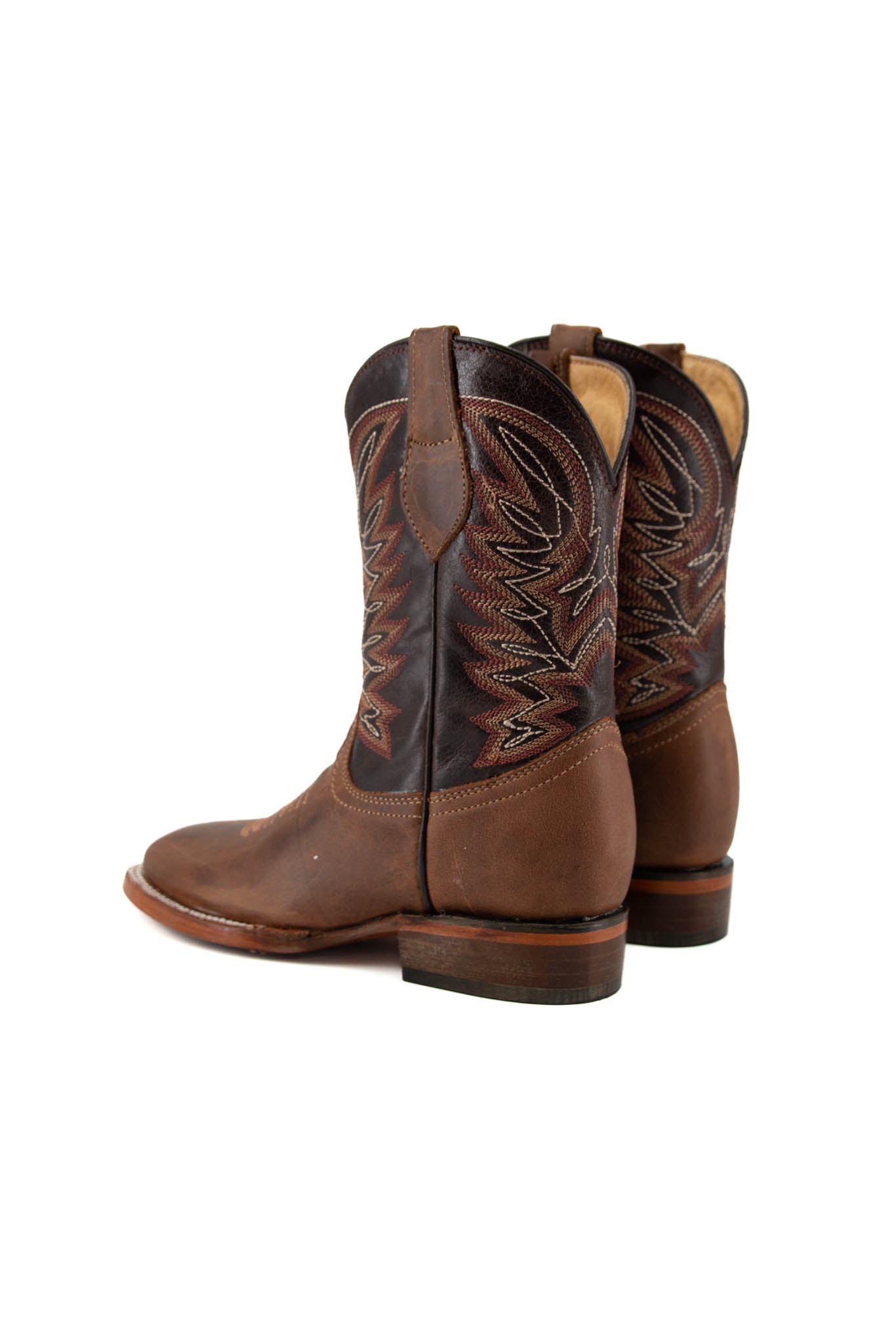 Little Kids Solid Pro Rodeo Boots - Western Cowboy Boots for Boys & Girls - Durable Leather Rodeo Booties for Toddlers | Perfect for Rodeo Events, Cowboy Parties & Western Style Outfits