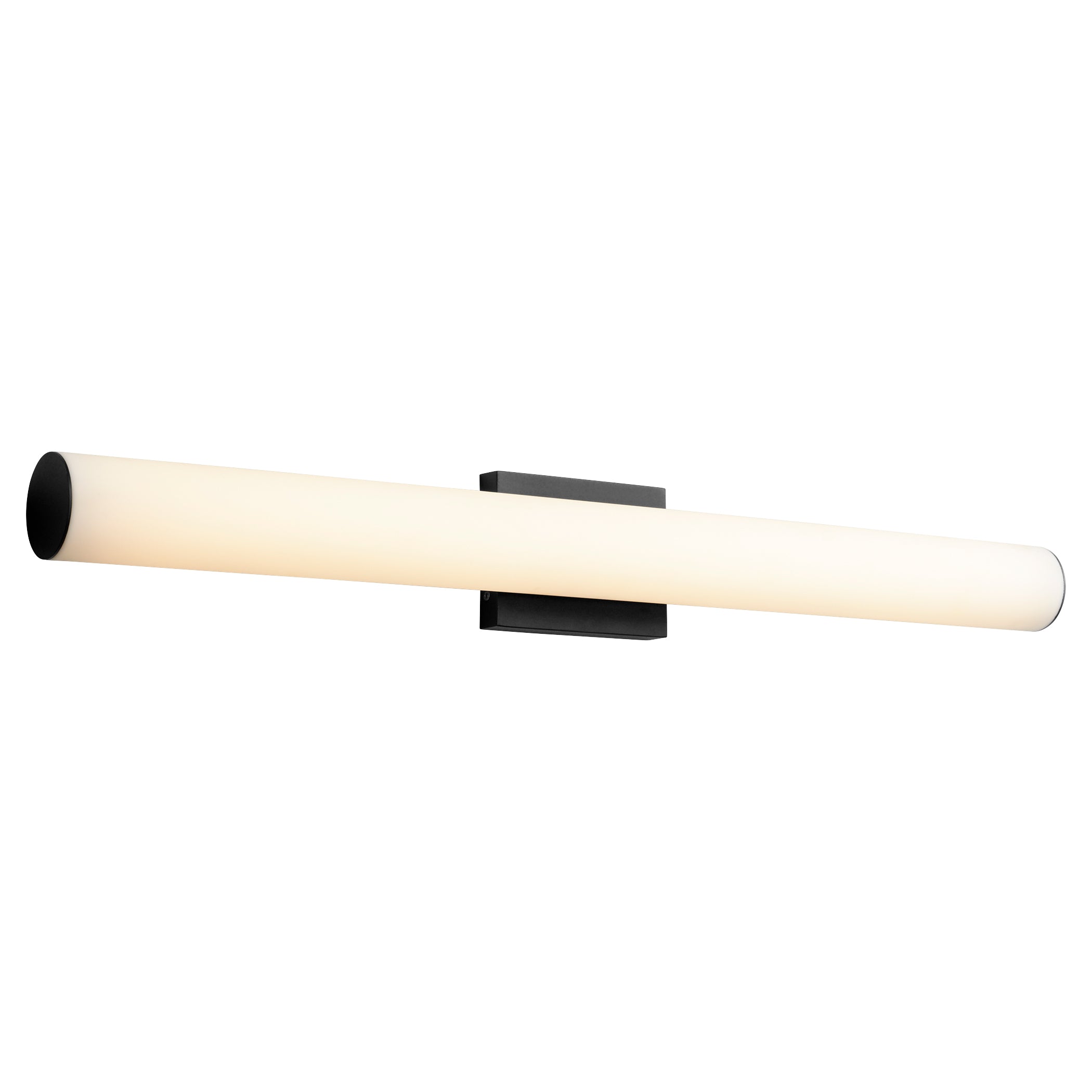 Oxygen Fugit 3 5013 15 Vanity LED Light - 35 Inch Modern Bathroom Mirror with Matte White Frame & Black Acrylic Lens, 3000K Warm White Lighting - Perfect for Makeup Vanity, Dressing Room & Contemporary Bathroom Decor