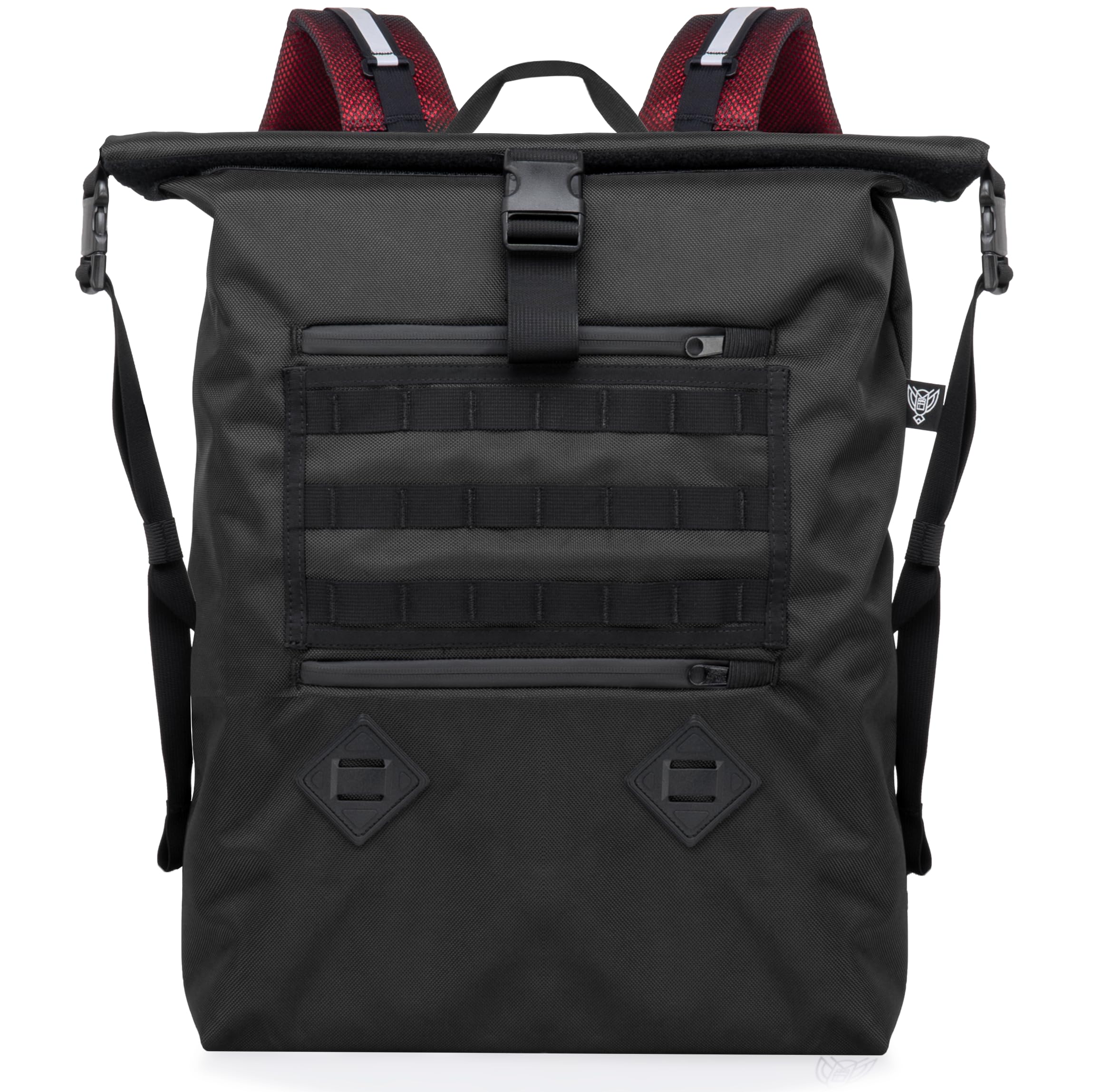 AQUA RT Large Waterproof Faraday Backpack for Laptops & Tablets - Anti-Theft RFID Blocking Bag for Electronics - Perfect for Travel, Commuting & EMF Protection (Red)