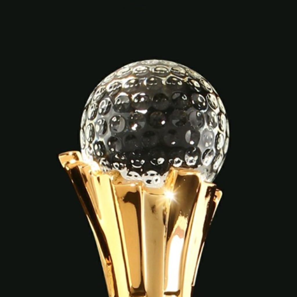 ECWDTYYEC Gold Award Trophy - Champion Trophy for Basketball, Golf, Pool Tournaments - Large Crystal Competition Trophy for Sports Awards & Recognition Ceremonies