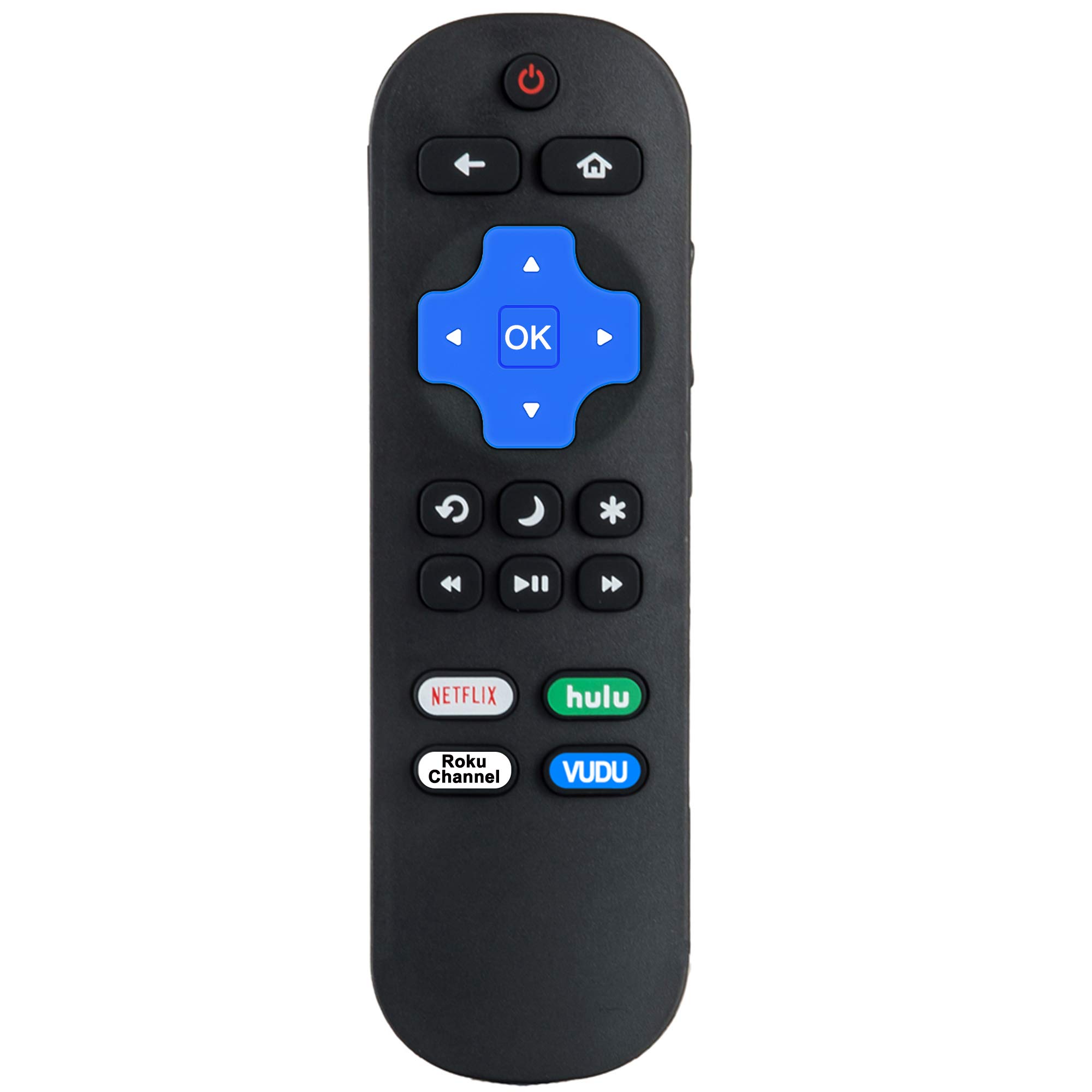 Hisense Roku TV Remote Replacement HU-RCRUS-21G - Universal Compatible with All Hisense Roku TVs, No Setup Required, 4 Shortcut Keys - Perfect for Living Room, Bedroom & Home Theater Entertainment