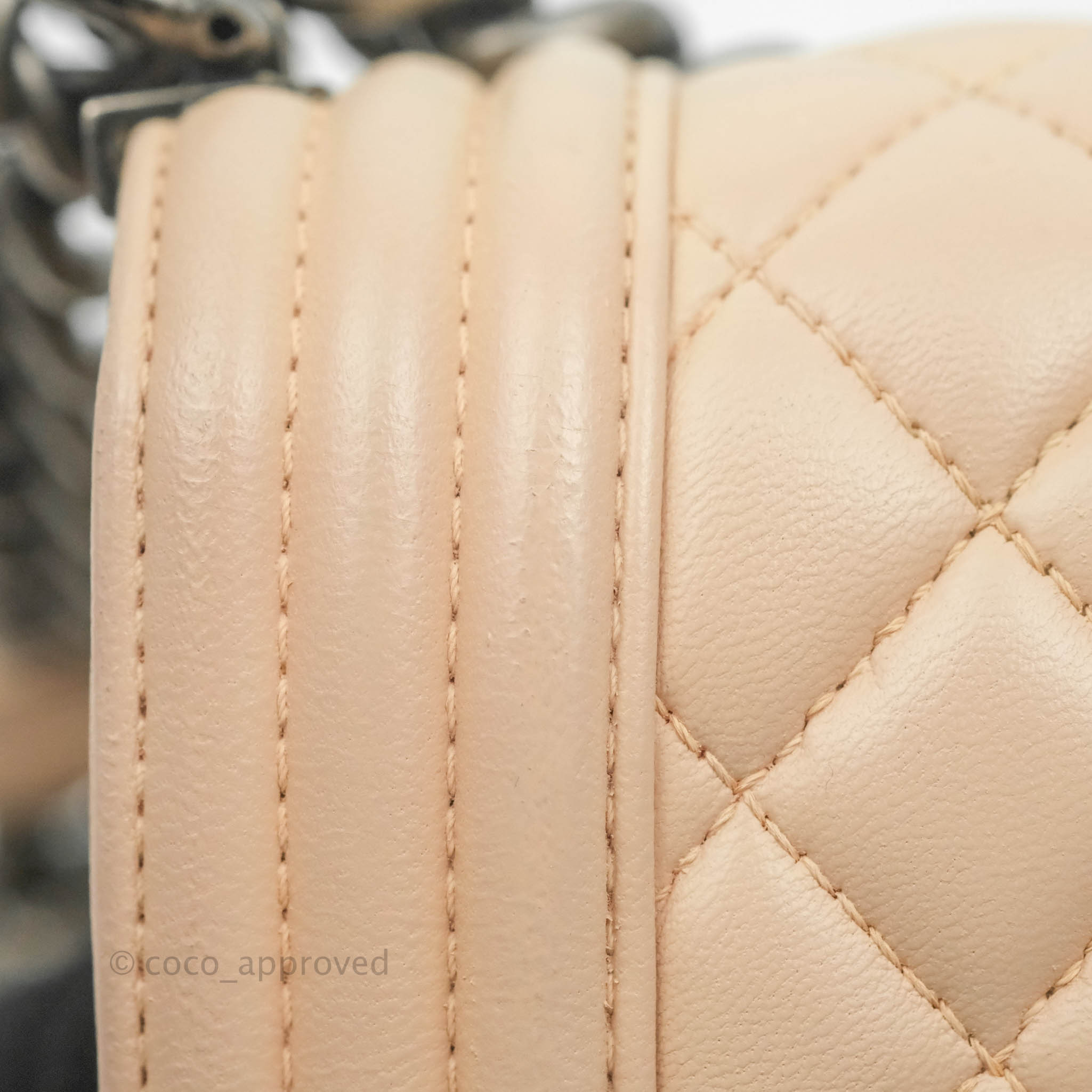 Chanel Boy Small Light Beige Pink Calfskin Bag with Ruthenium Hardware - Luxury Crossbody Purse for Women, Perfect for Date Night & Evening Events
