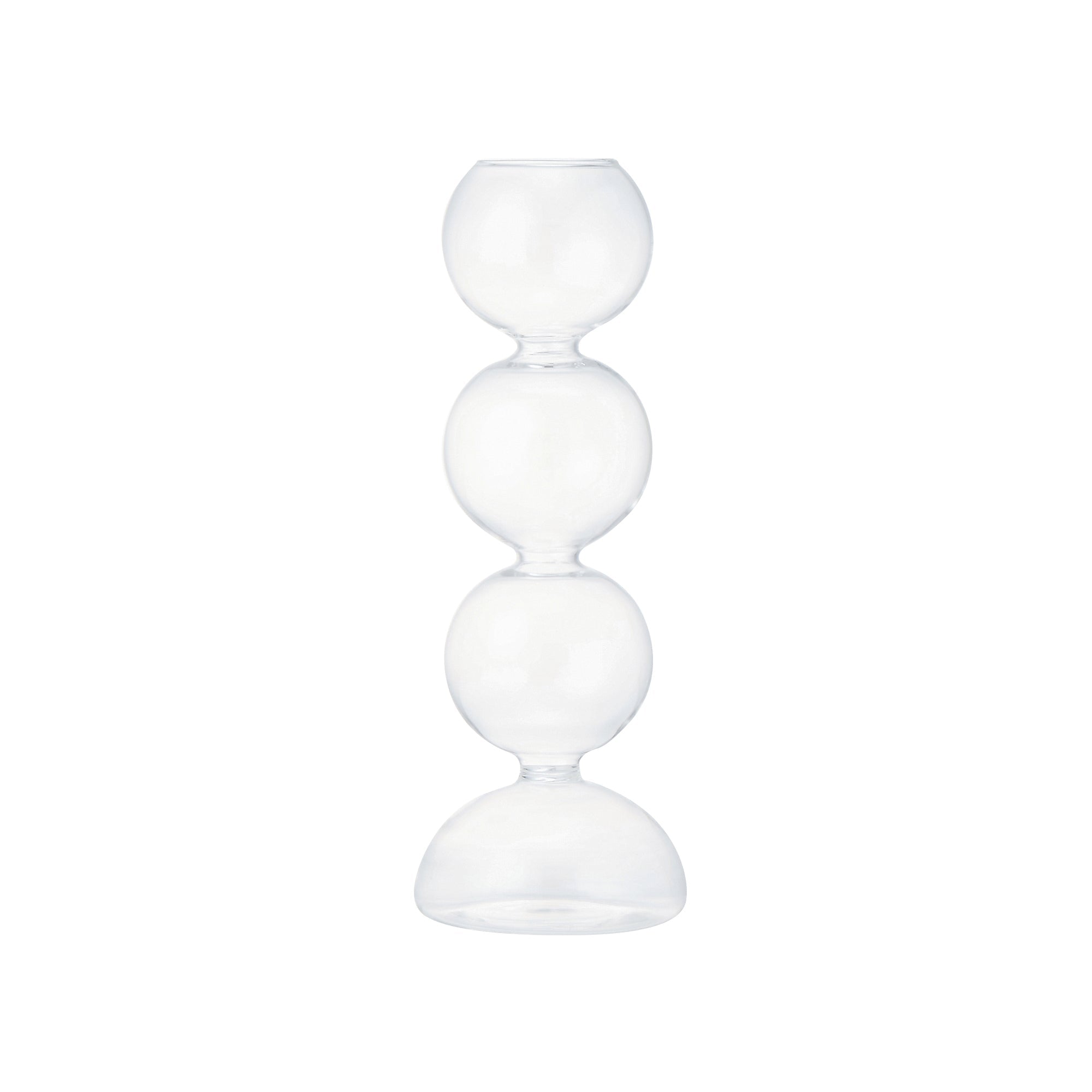Clear Small Bubble Glass Flower Vase - Elegant Home Decor for Centerpieces, Wedding Decorations & Tabletop Displays