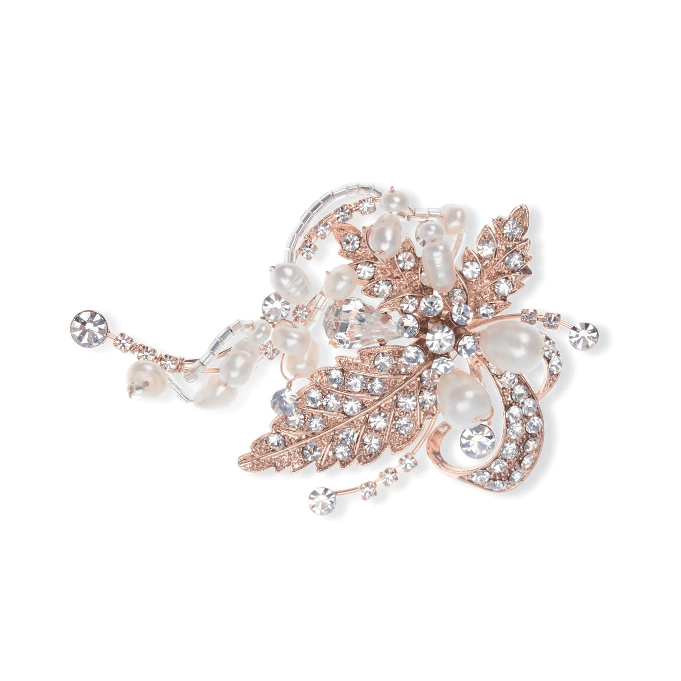 Elegant Rose Gold Bridal Hair Clip with Sparkling Crystals - TALLULA Wedding Hair Accessory for Brides, Bridesmaids & Prom | Perfect for Weddings, Formal Events & Special Occasions
