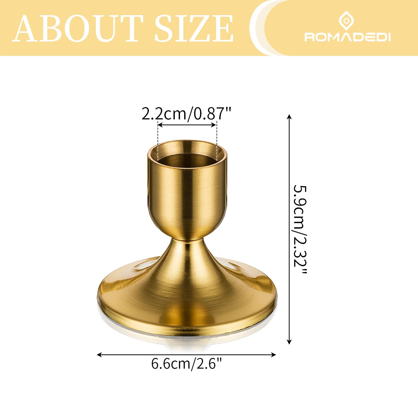 Gold Candlestick Holders Set of 2 - Elegant Brass Taper Candle Holders for Wedding Centerpieces, Christmas Mantel Decor, Dining Table & Home Decoration - Perfect for Romantic Dinners, Holiday Celebrations & Special Occasions