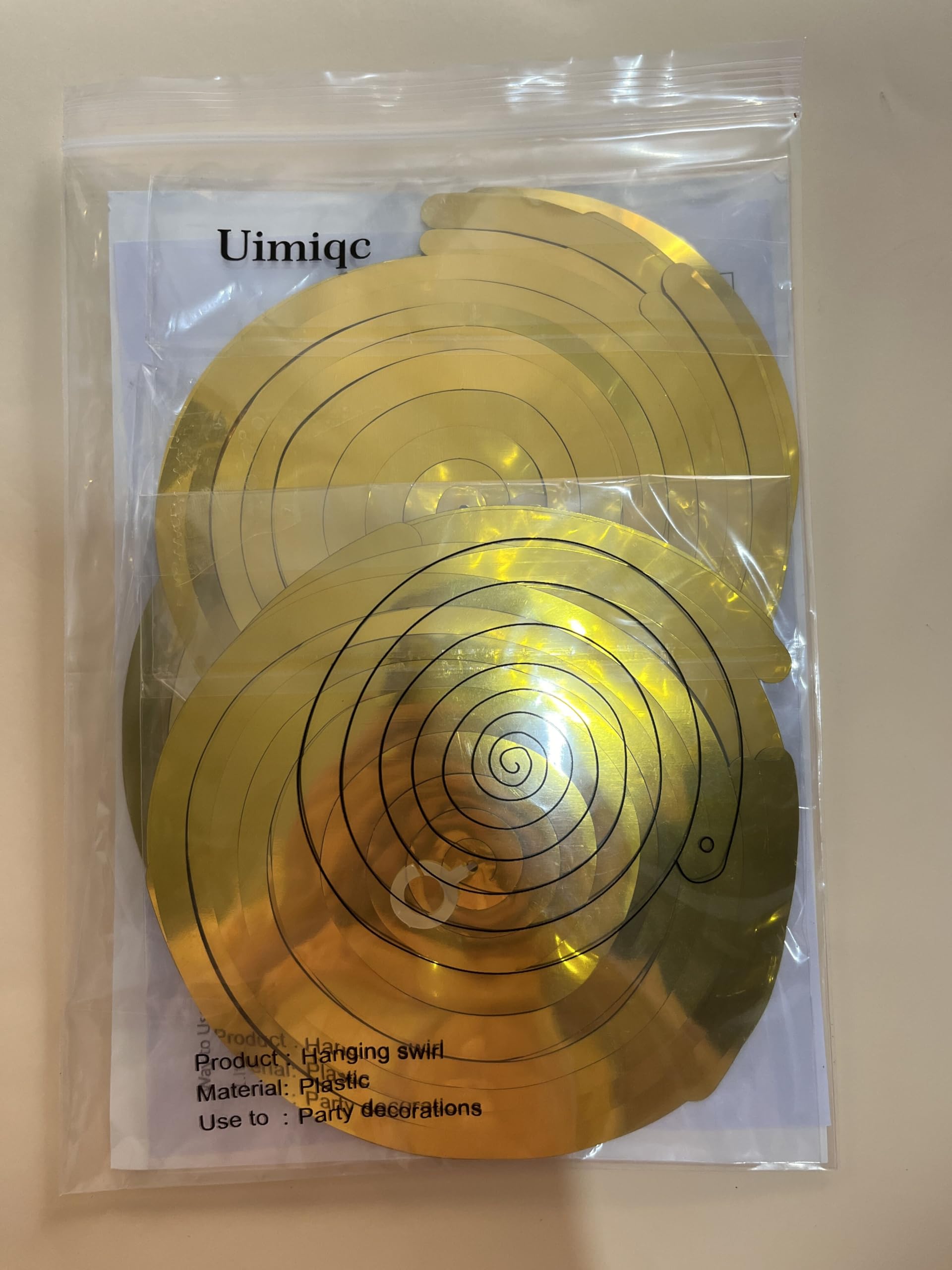 40th Birthday Decorations for Women - 24pc Gold Glitter Ceiling Hanging Swirls, Shiny Anniversary Party Decorations - Perfect for Birthday Parties, Milestone Celebrations & Photo Backdrops
