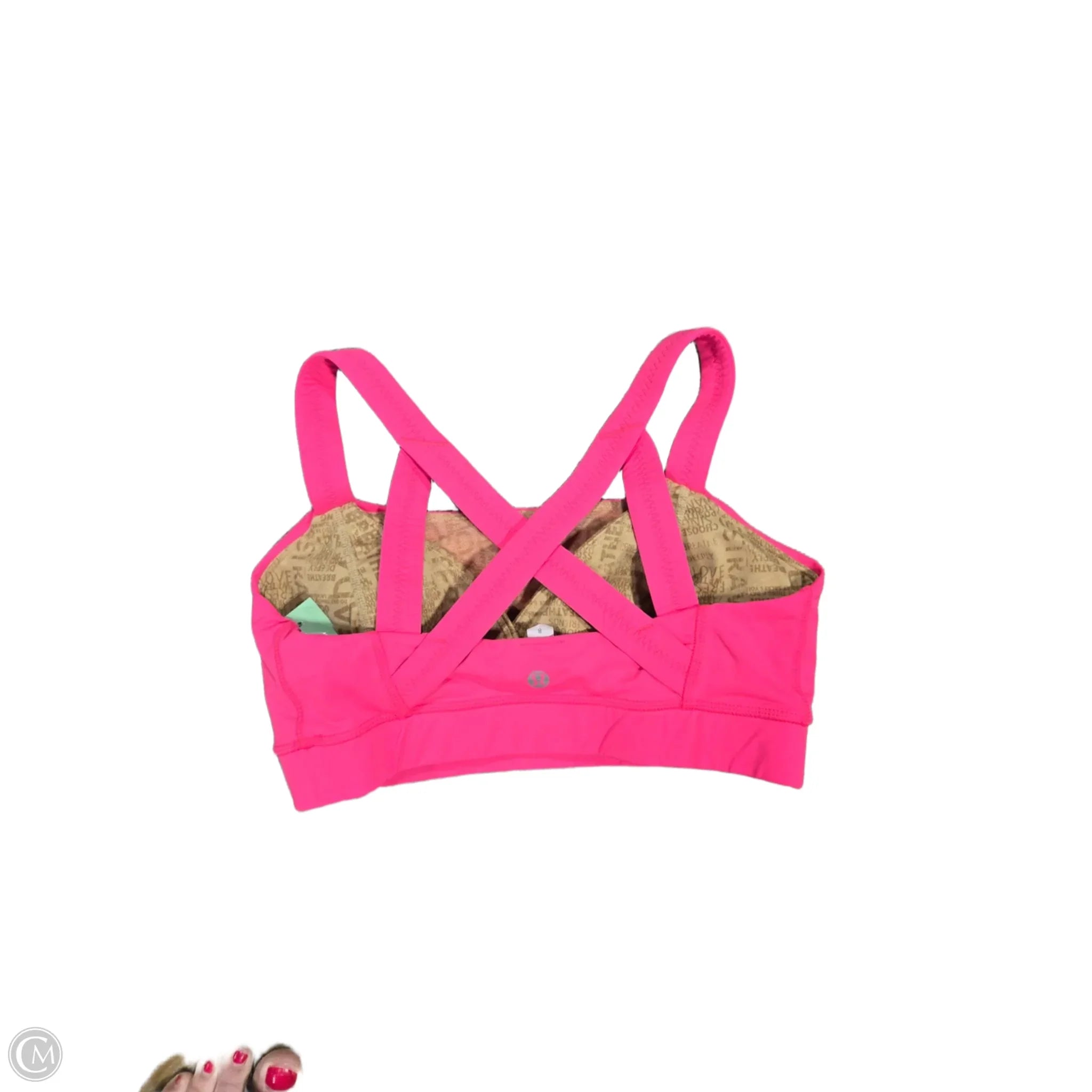 Lululemon Women's Medium Pink Athletic Sports Bra - Perfect for Yoga, Running & Gym Workouts