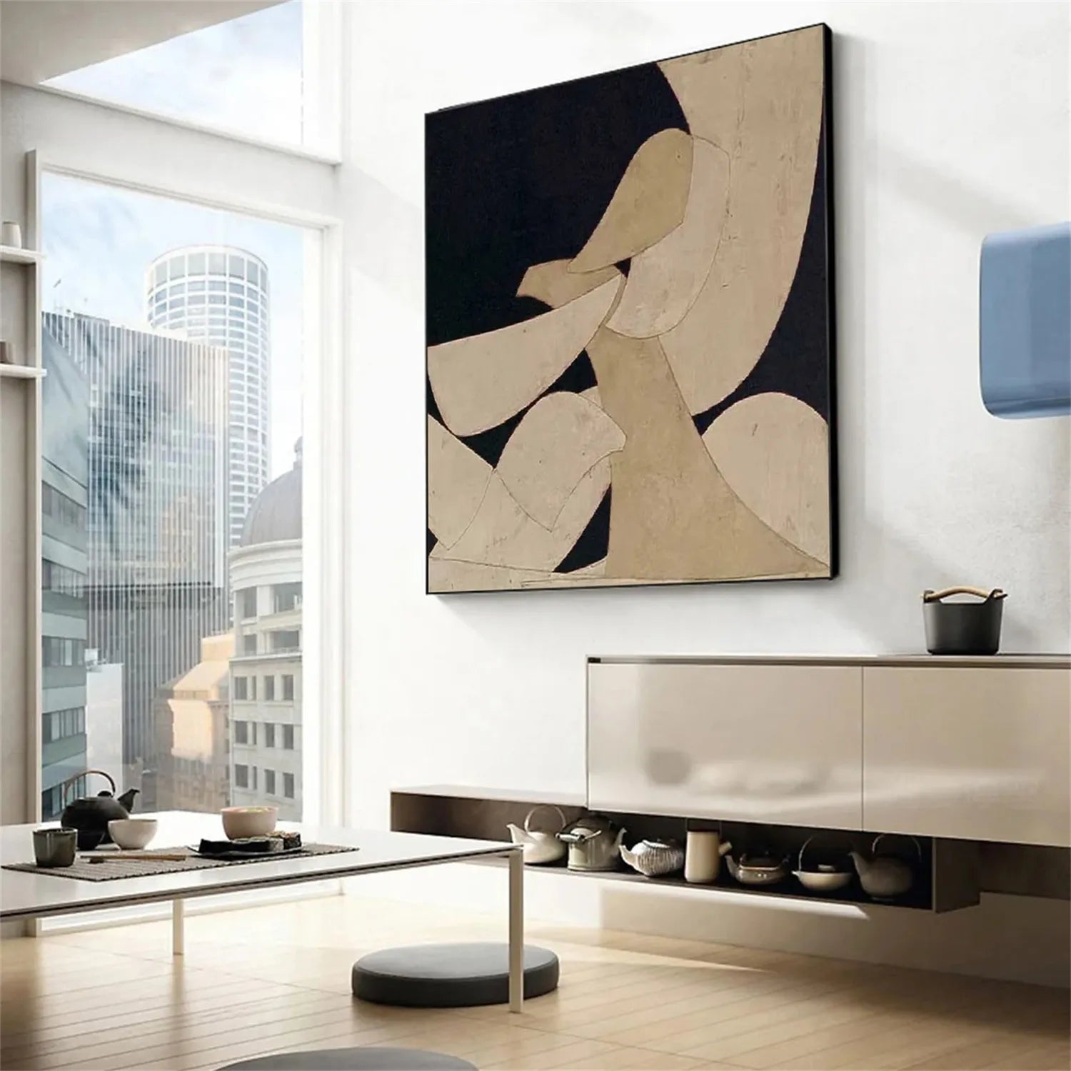 Abstract Tranquility Art Painting #WS148 - Modern Wall Decor for Living Room, Bedroom & Office - Calming Canvas Artwork for Home & Workspace