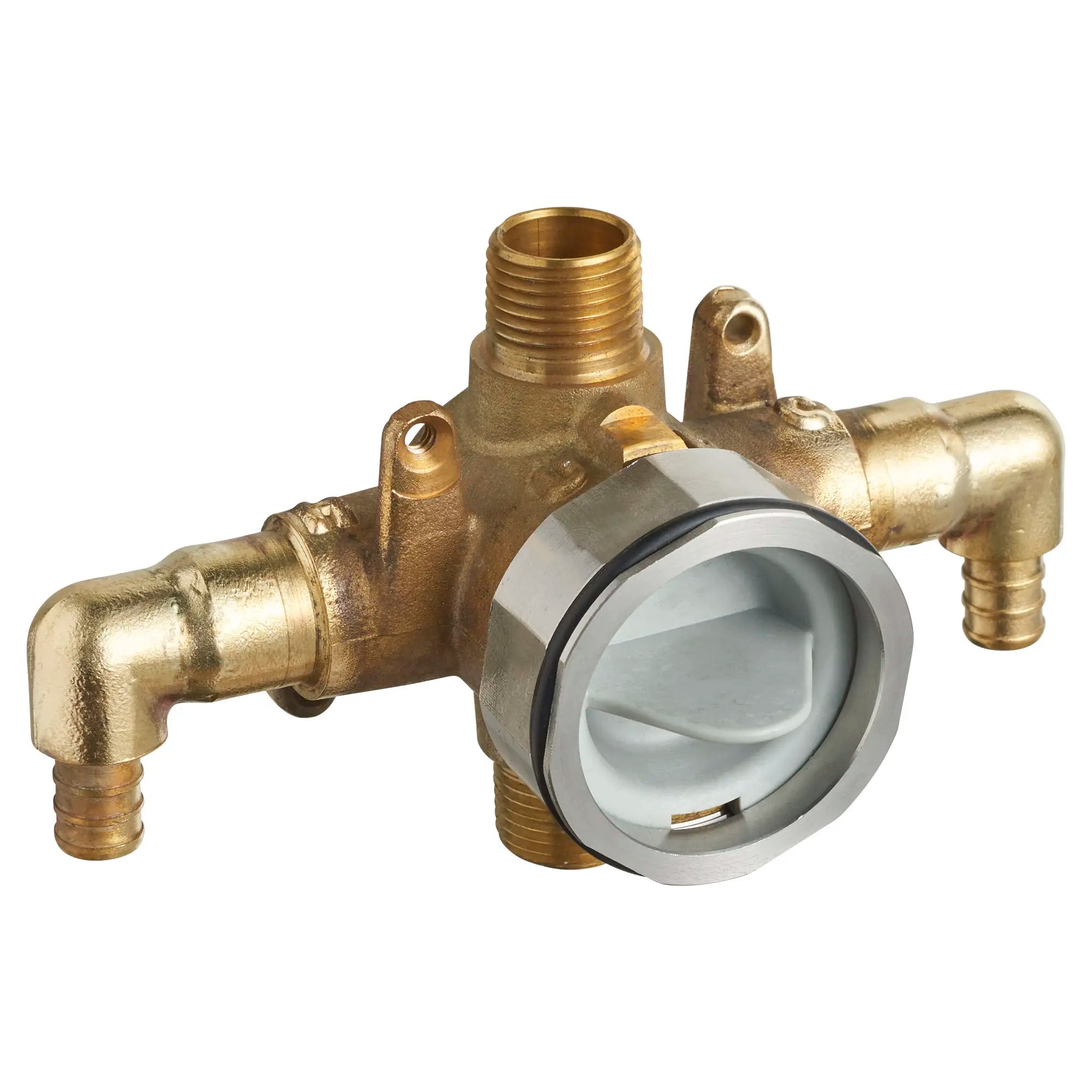 Flash® Universal Shower Rough-In Valve with PEX Inlet Elbows - Compatible with Crimp Ring System - Perfect for Bathroom Remodeling and Plumbing Installations