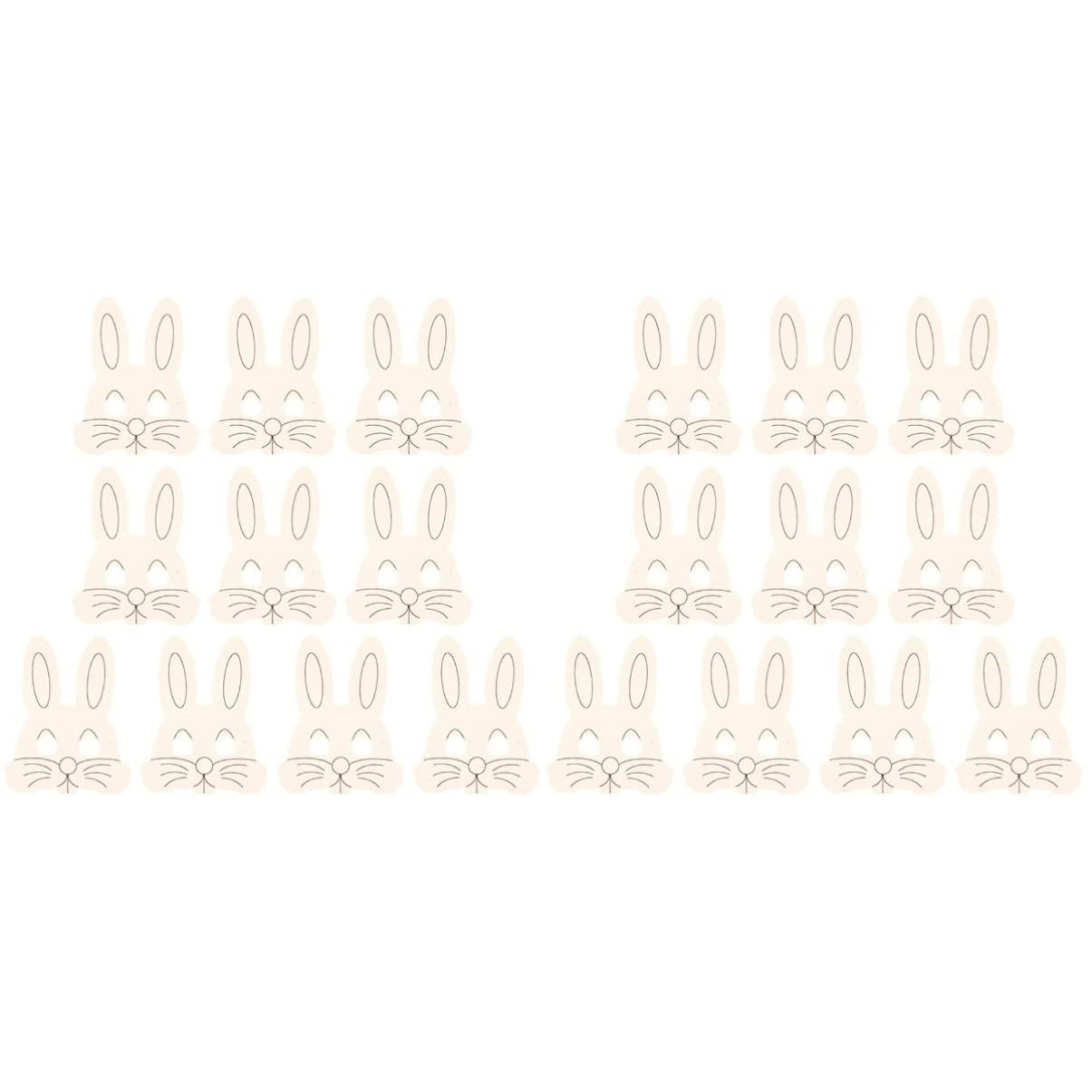 Ciieeo 20-Pack Animal Painting Paper - DIY Easter Bunny Masks & Crafts for Kids | Blank White Paper for Art Projects, School Activities & Holiday Decorations