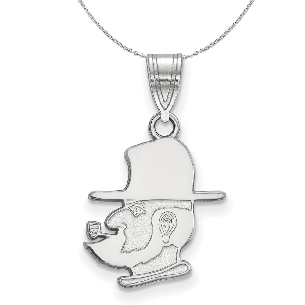Appalachian State University Black Bow Sterling Silver Pendant Necklace - Perfect for Graduation Gifts & Alumni Pride