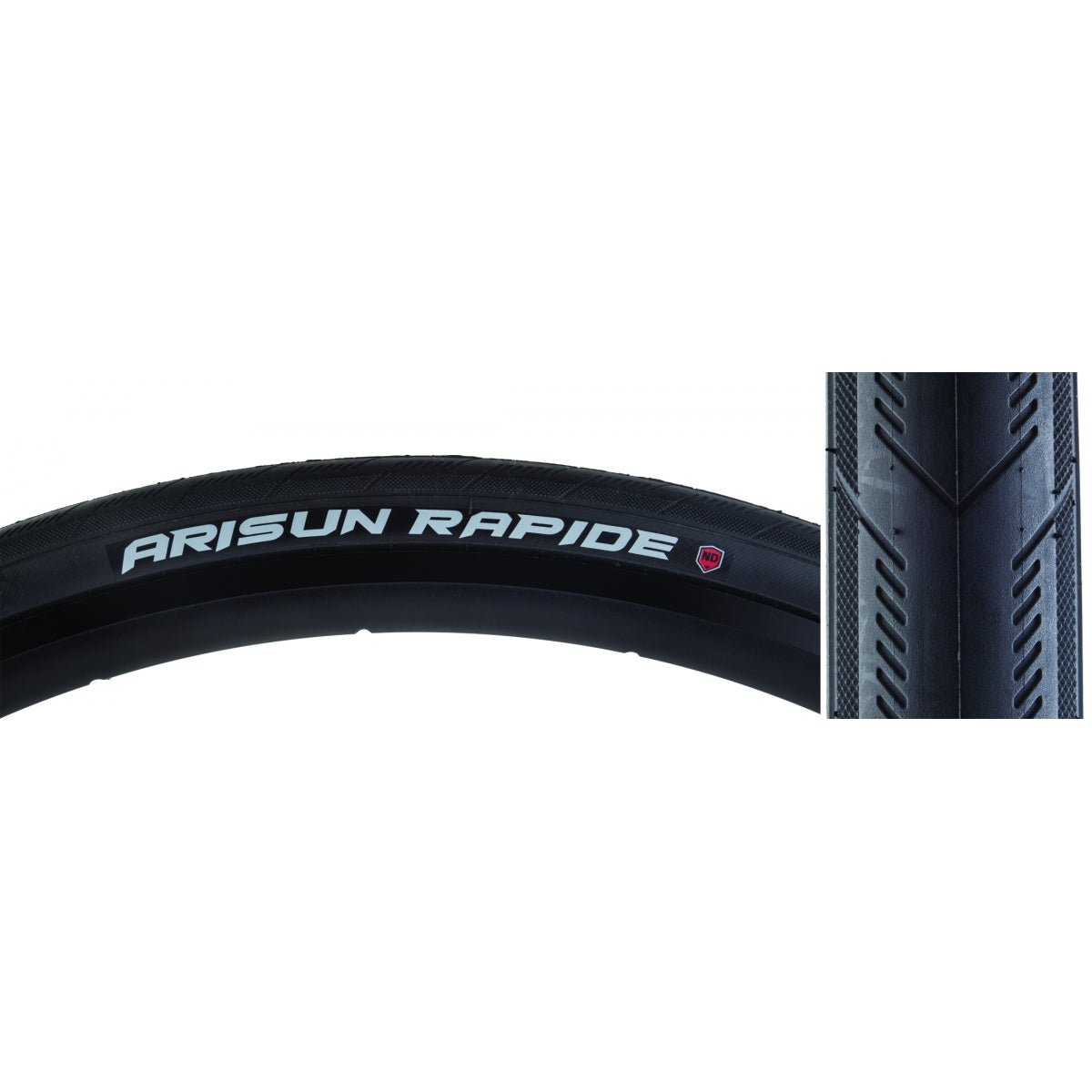 Arisun Rapide 700x25 Clincher Bike Tires - Foldable, 110 PSI, 60 TPI, Black/Black Reflective - Perfect for Road Biking, Commuting & Urban Cycling (Model T050210)